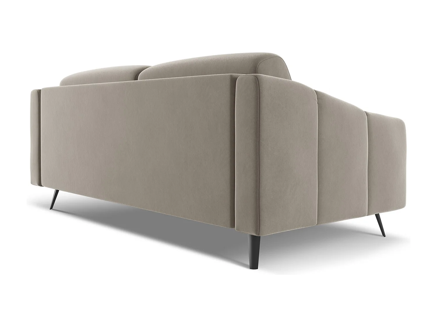 Canapé 3 places en velours - taupe - NALU