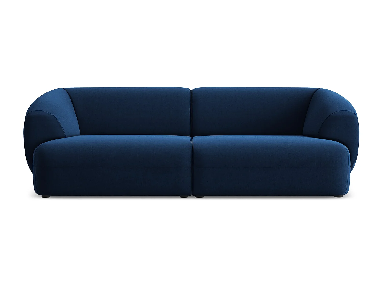 Canapé modulable 4 places en velours - bleu royal - MOANA