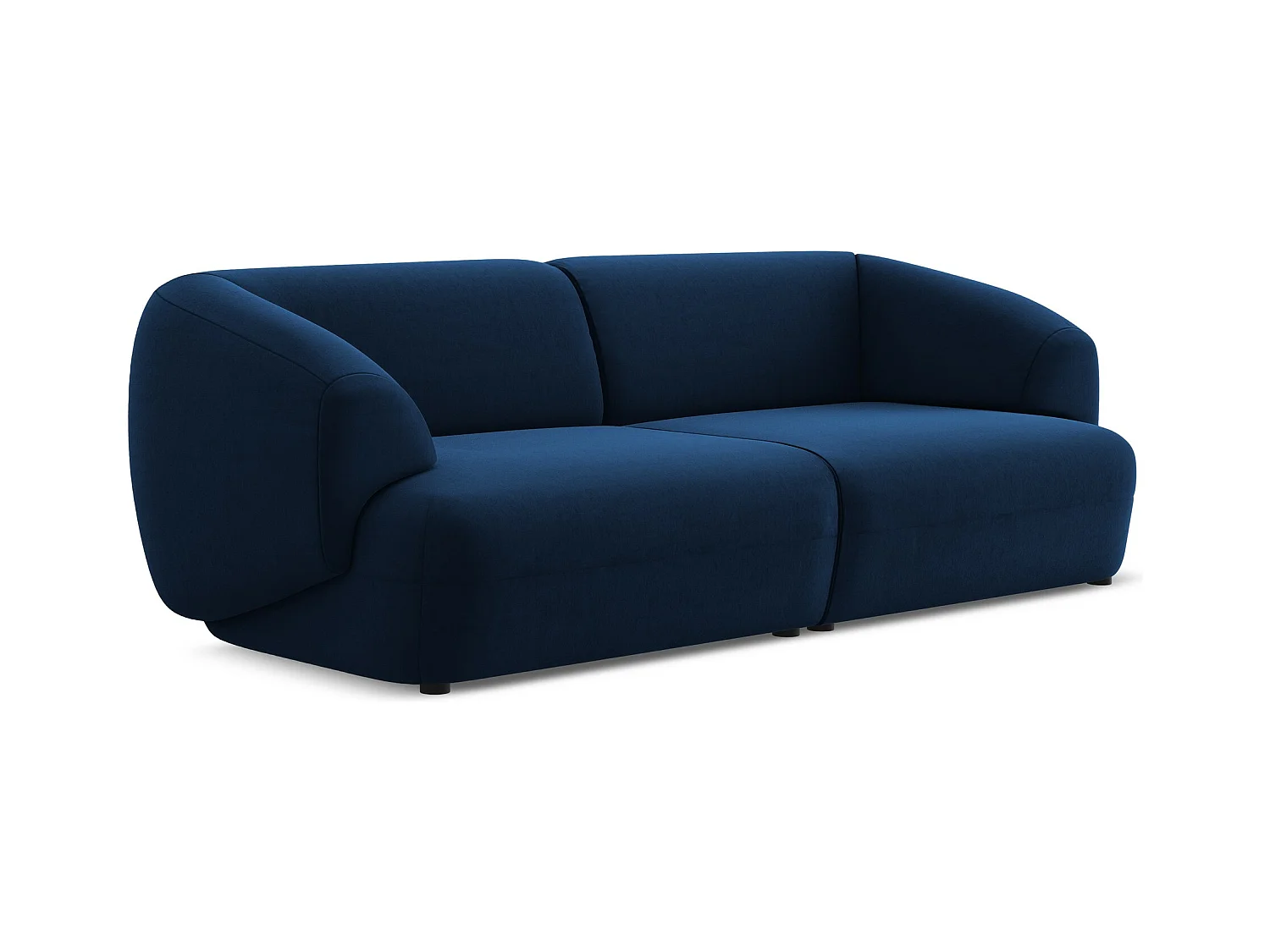 Modulares 4-Sitzer Sofa - - Samt - Königsblau - MOANA