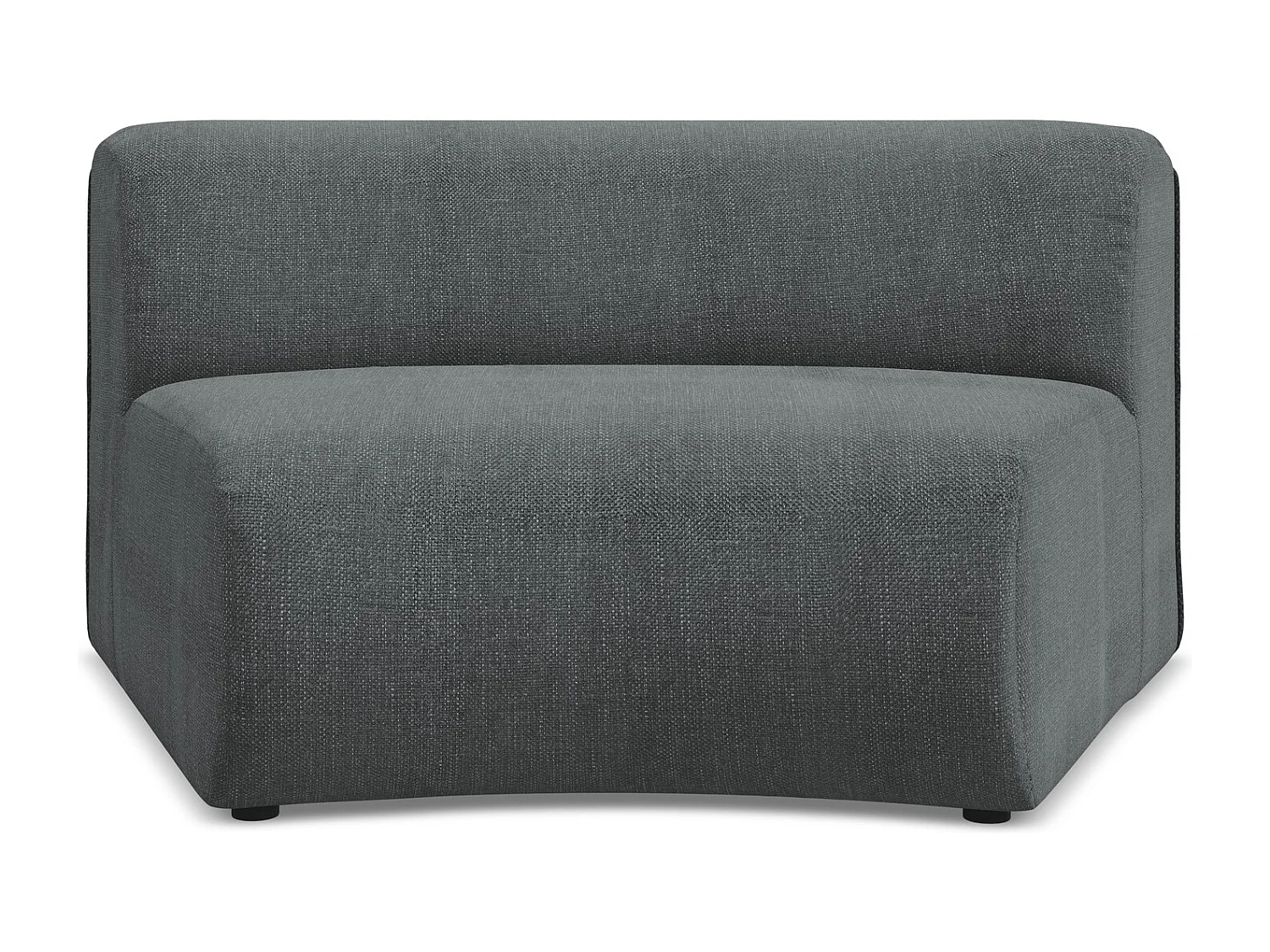 Bankmodule hoek van grafiet chenille stof - EKAHI