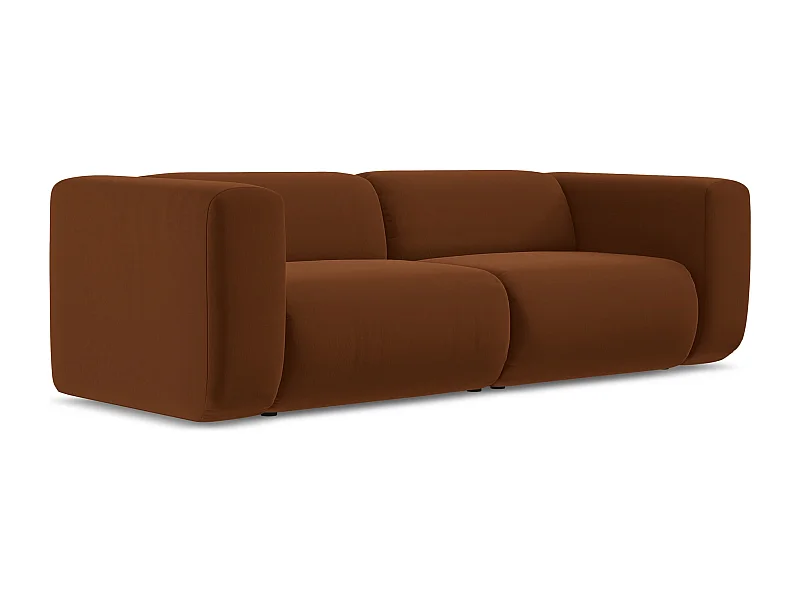 Modulares 3-Sitzer Sofa - - Samt - Terrakotta - EKAHI