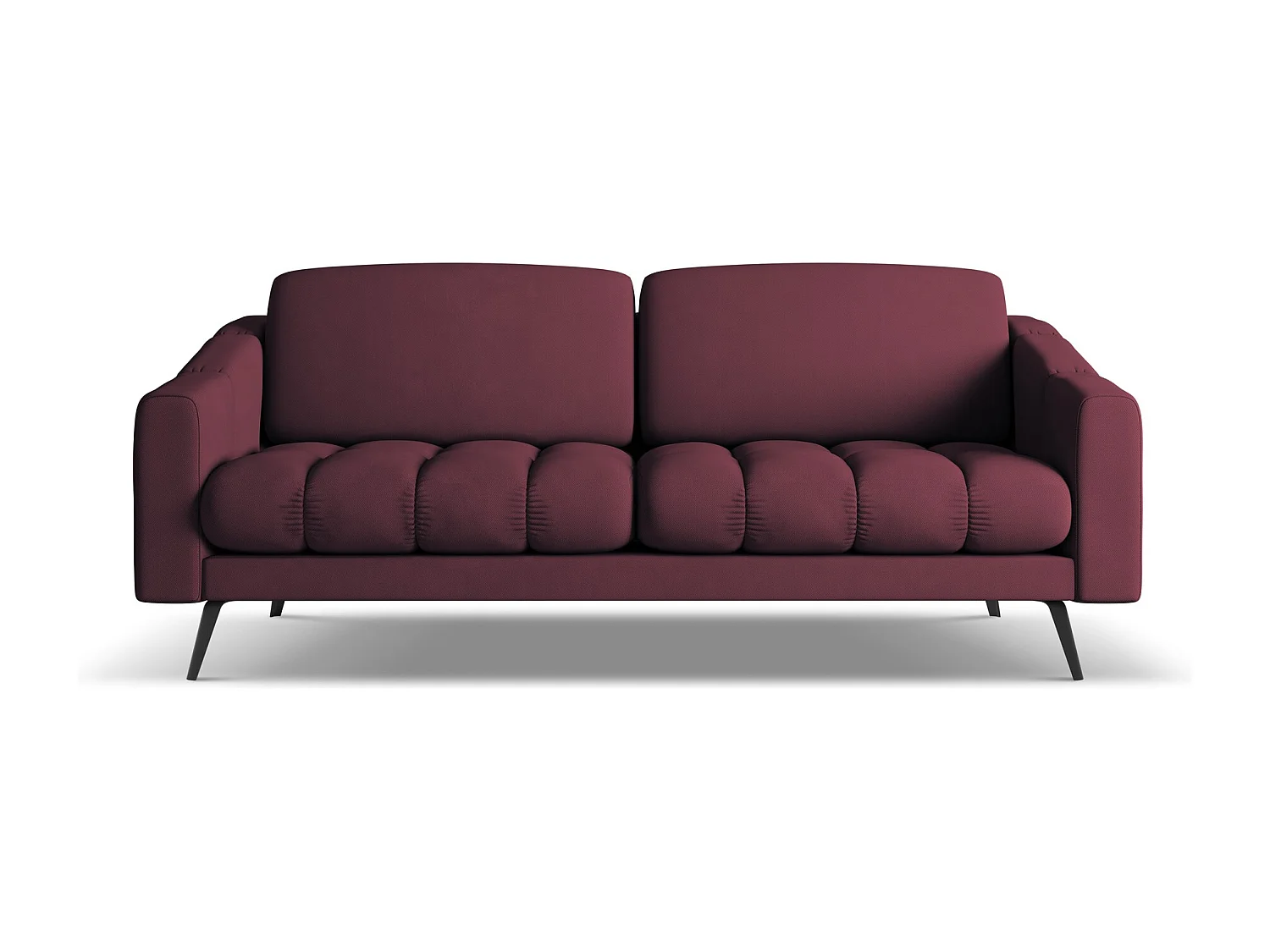 3-Sitzer Sofa - - Chenille - Rotwein - NALU