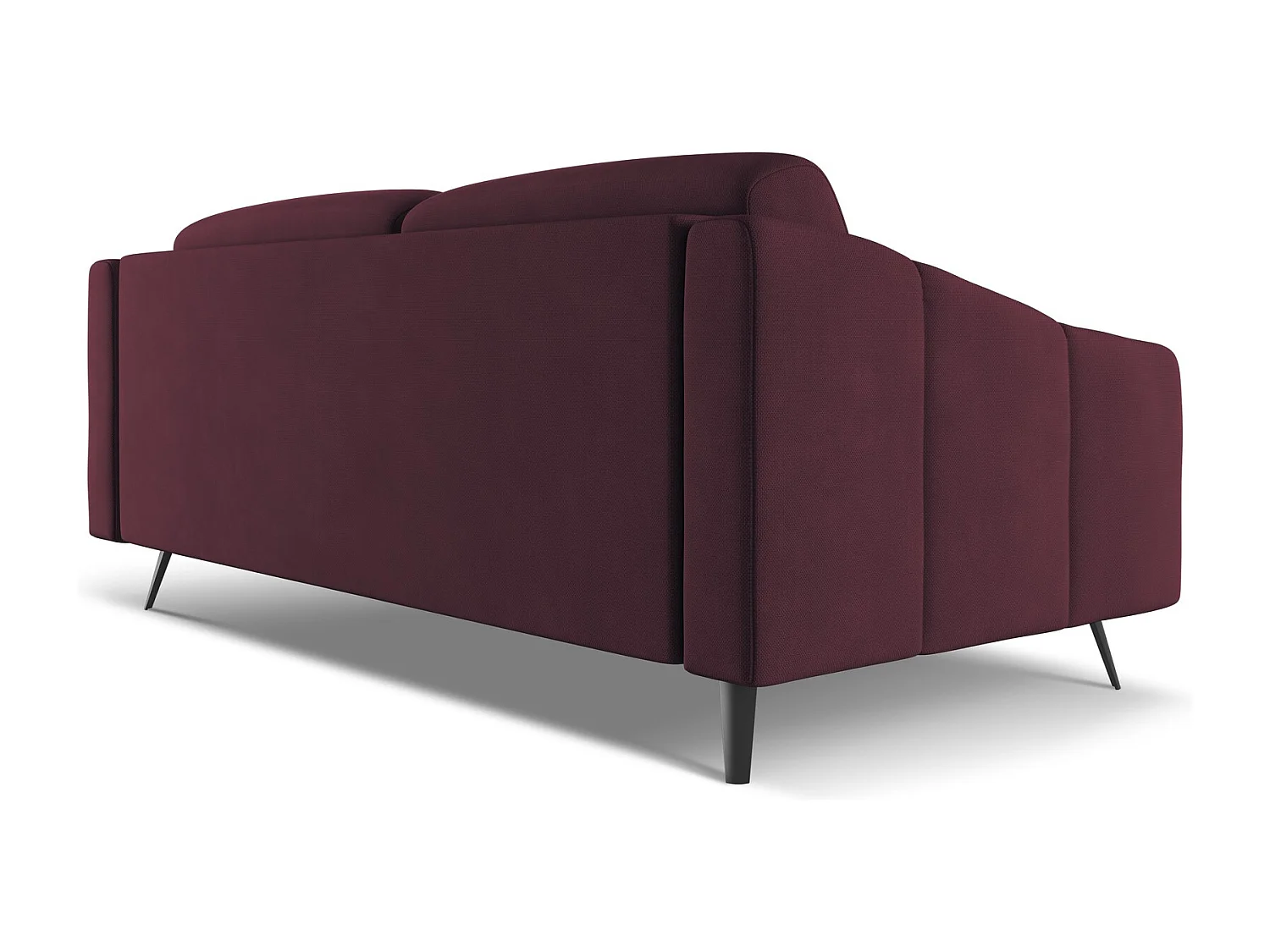 3-Sitzer Sofa - - Chenille - Rotwein - NALU