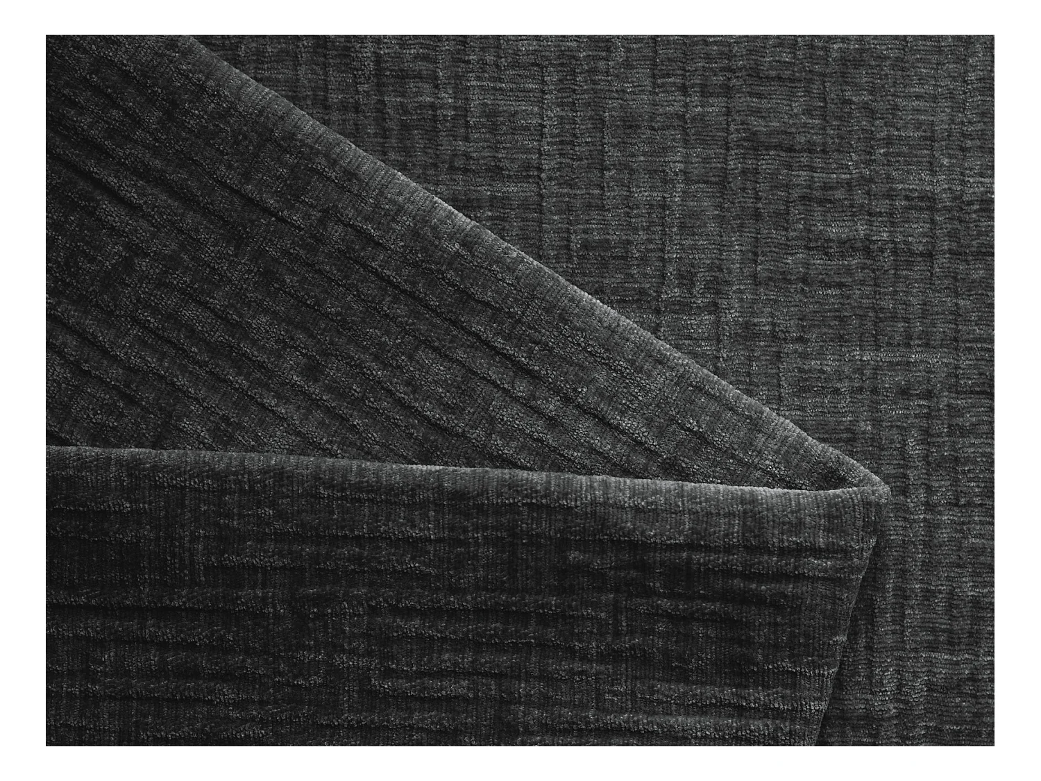 Bankmodule met armleuning rechts van staal chenille stof - AILANI