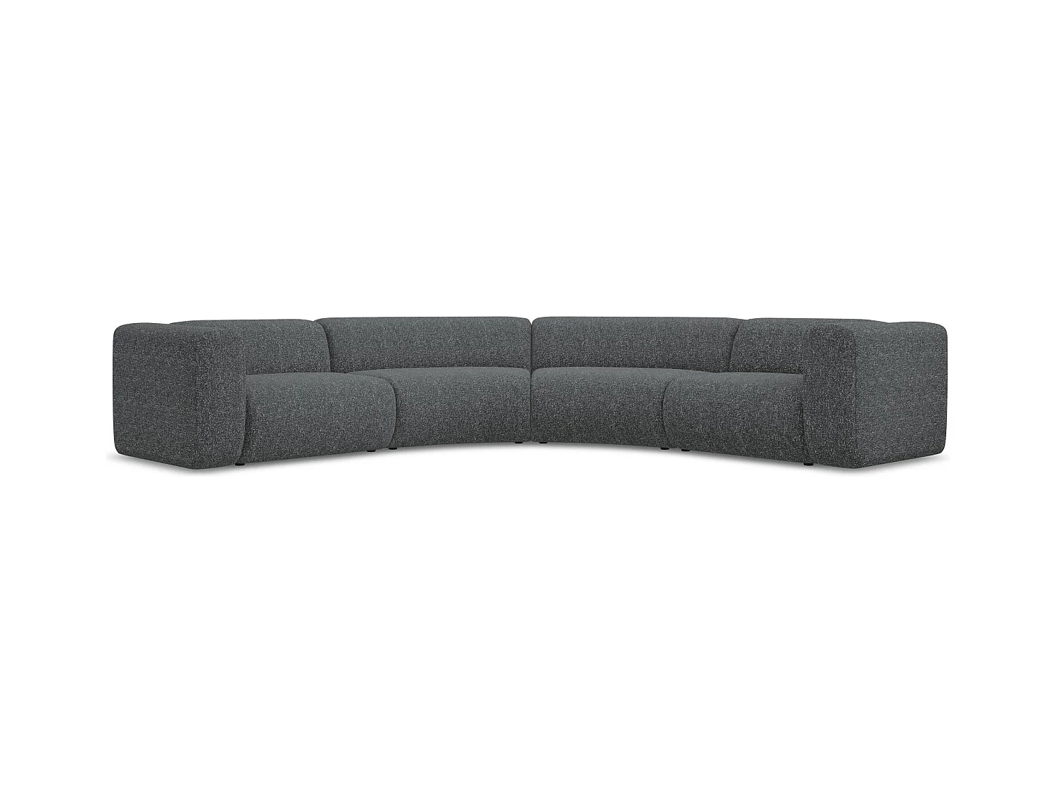 Modulares Ecksofa - - Strukturstoff - Graphit - EKAHI