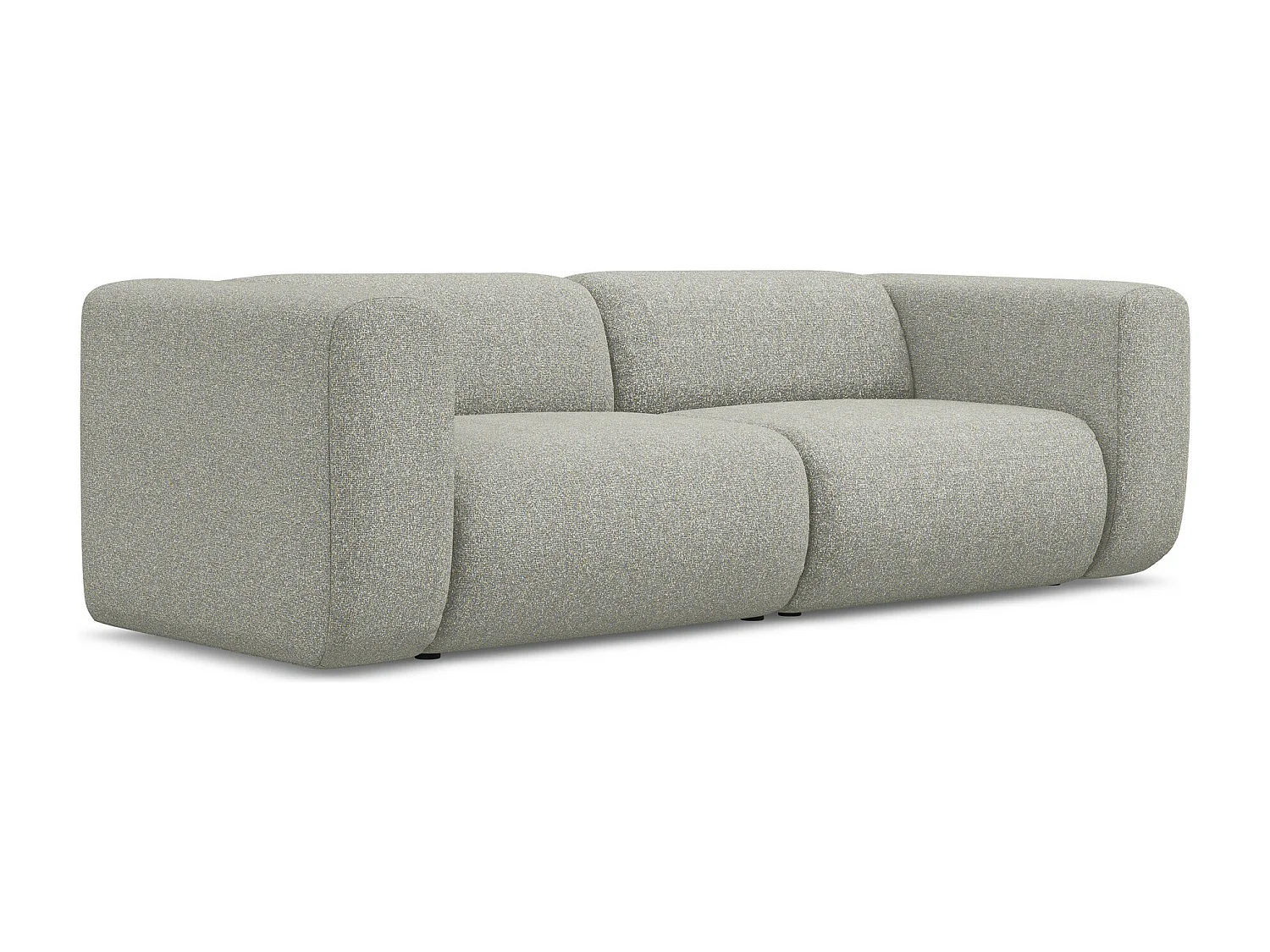 3-osobowa kanapa modułowa - z tkaniny strukturalnej - jasny szary - EKAHI