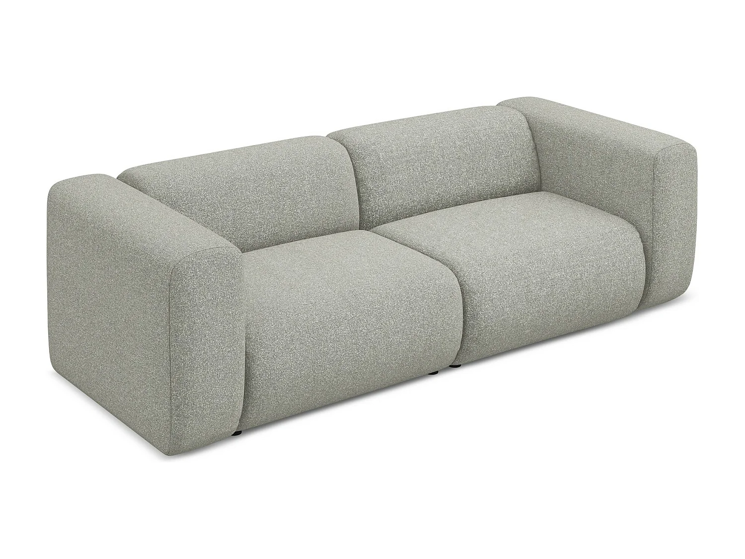 3-osobowa kanapa modułowa - z tkaniny strukturalnej - jasny szary - EKAHI