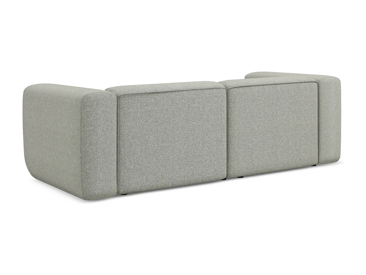 3-osobowa kanapa modułowa - z tkaniny strukturalnej - jasny szary - EKAHI