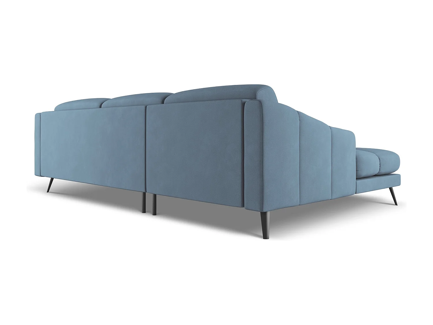 Ecksofa - Ecke Links - Chenille - Jeans - NALU