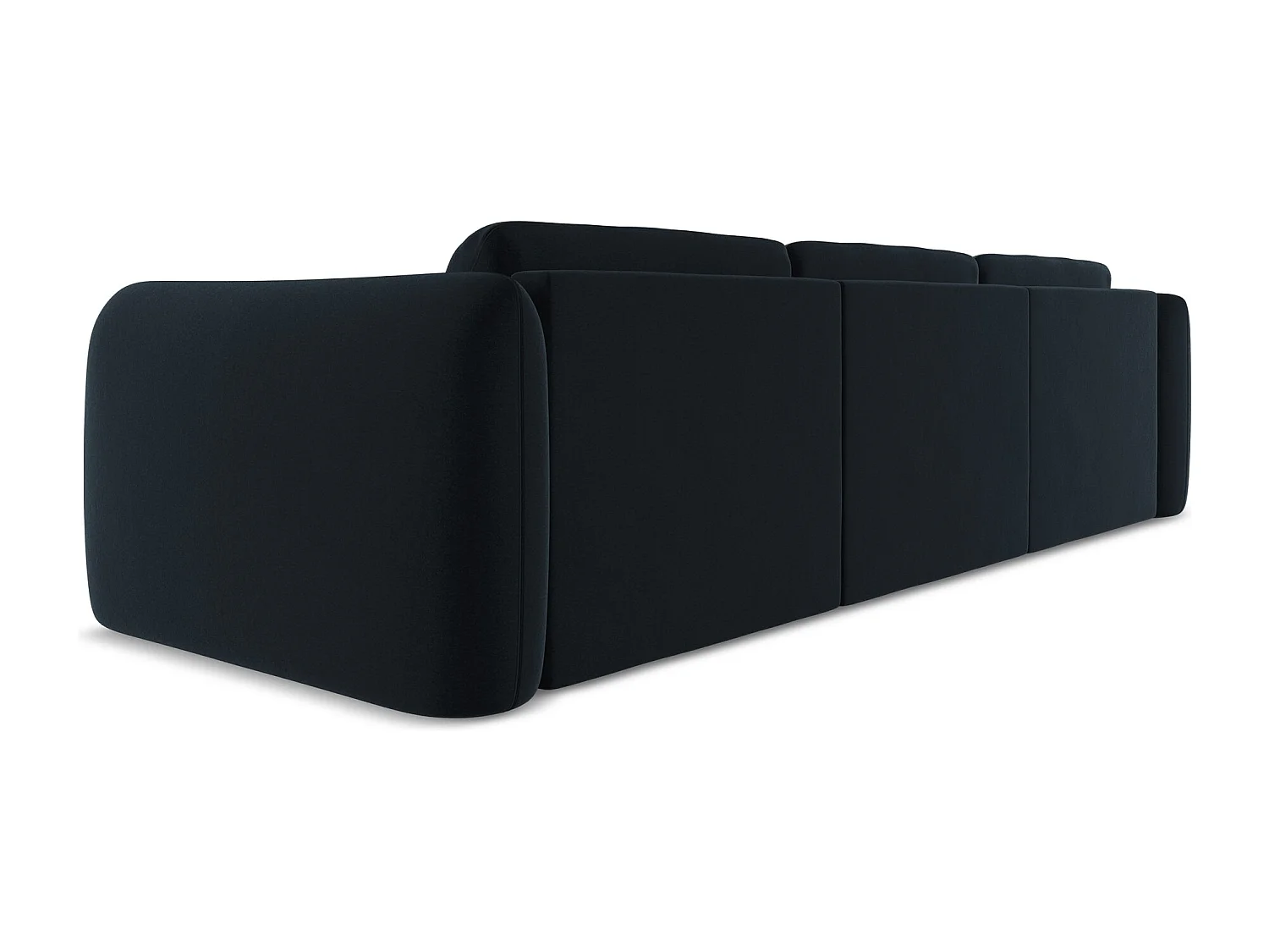 Ecksofa - Ecke Links - Samt - Königsblau - HOKU