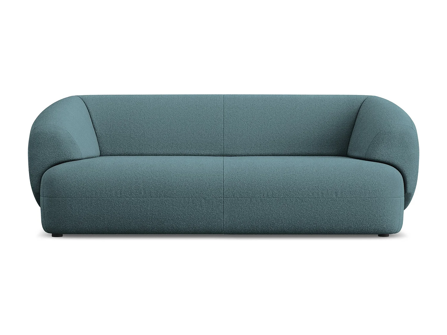 Sofá de 3 lugares em tecido bouclé jeans - MOANA