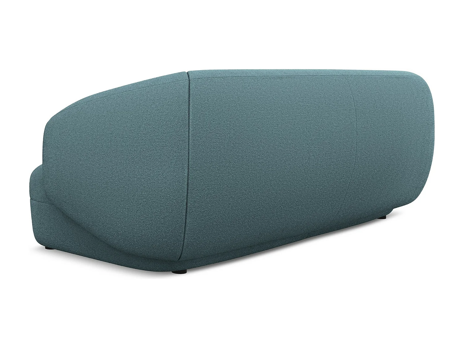 Sofá de 3 lugares em tecido bouclé jeans - MOANA