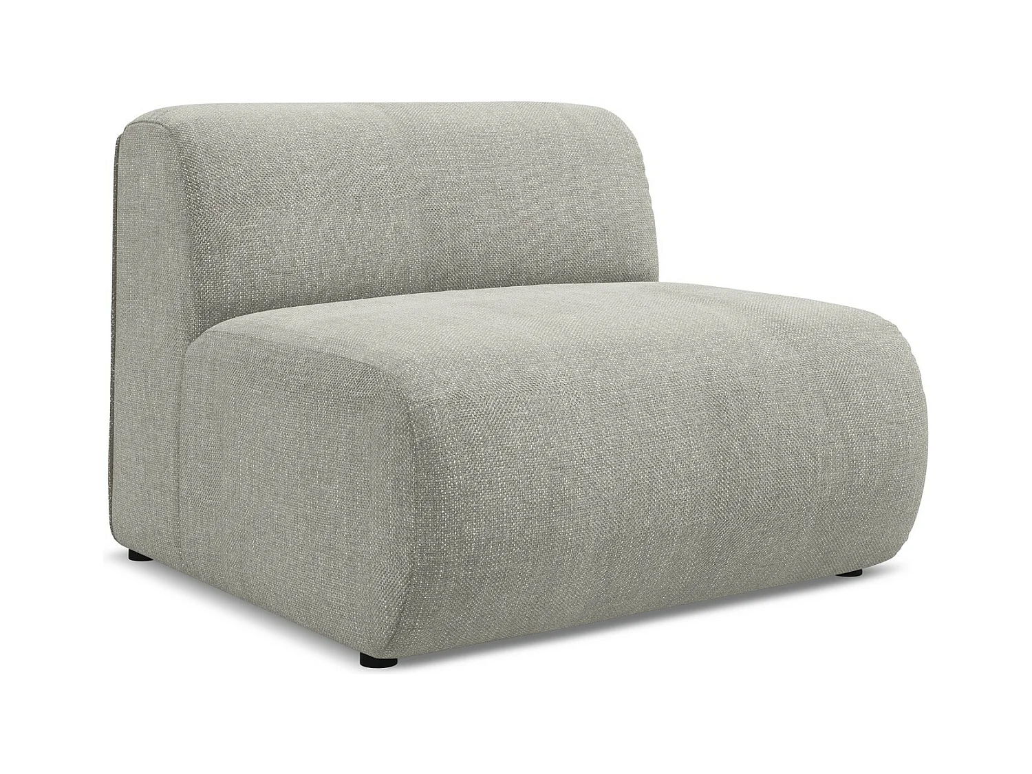 Bankmodule midden van beige chenille stof - EKAHI
