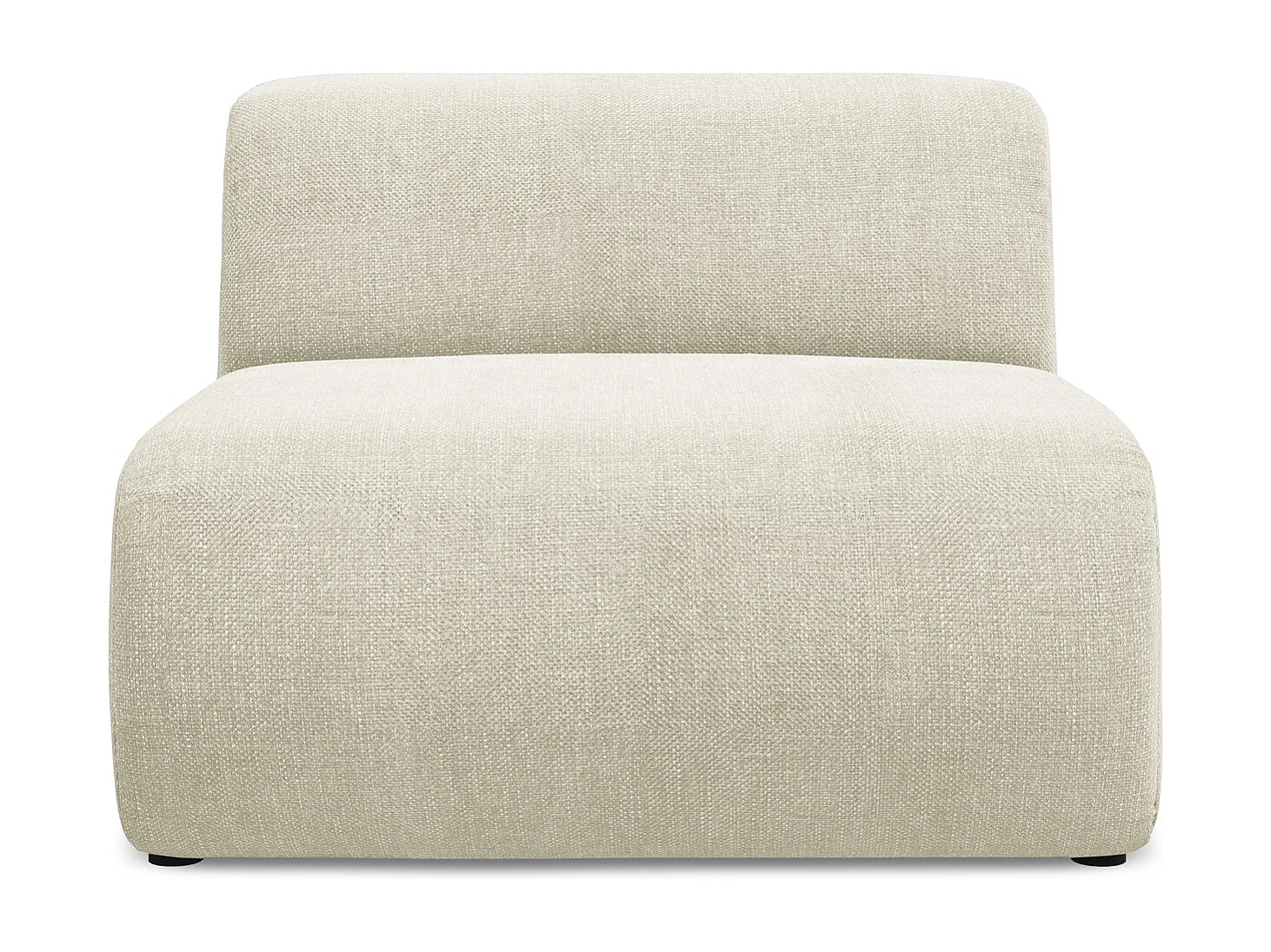 Fauteuil pour canapé modulable en tissu chenille - beige - EKAHI