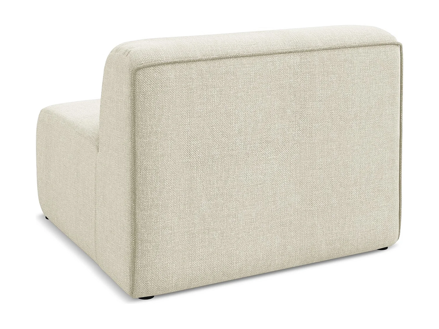 Fauteuil pour canapé modulable en tissu chenille - beige - EKAHI