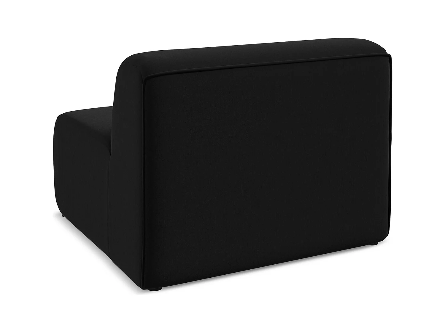 Fauteuil pour canapé modulable en velours - noir - EKAHI