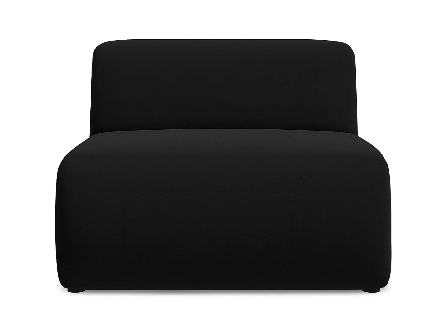 Fauteuil pour canapé modulable en velours - noir - EKAHI