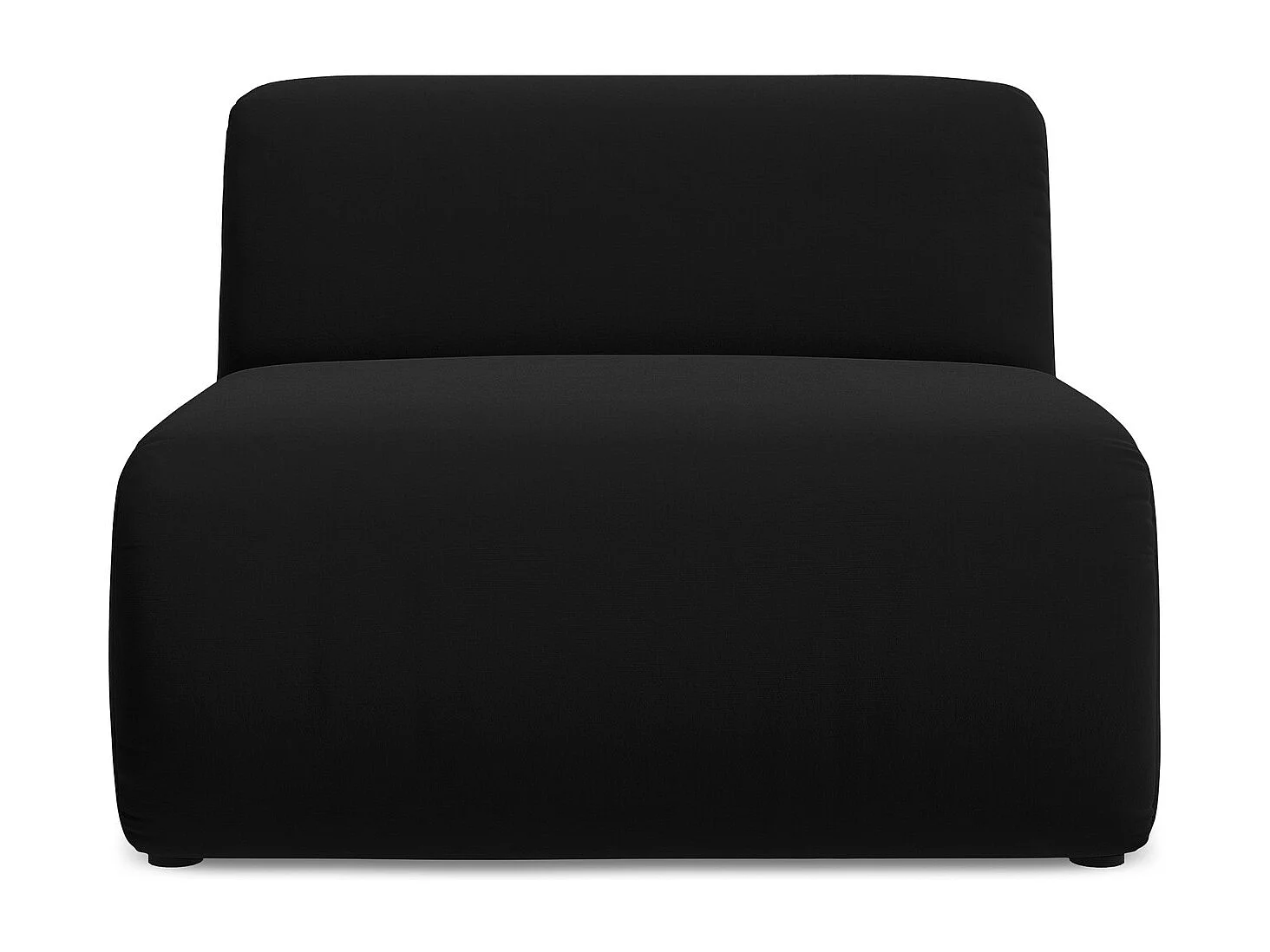 Fauteuil pour canapé modulable en velours - noir - EKAHI