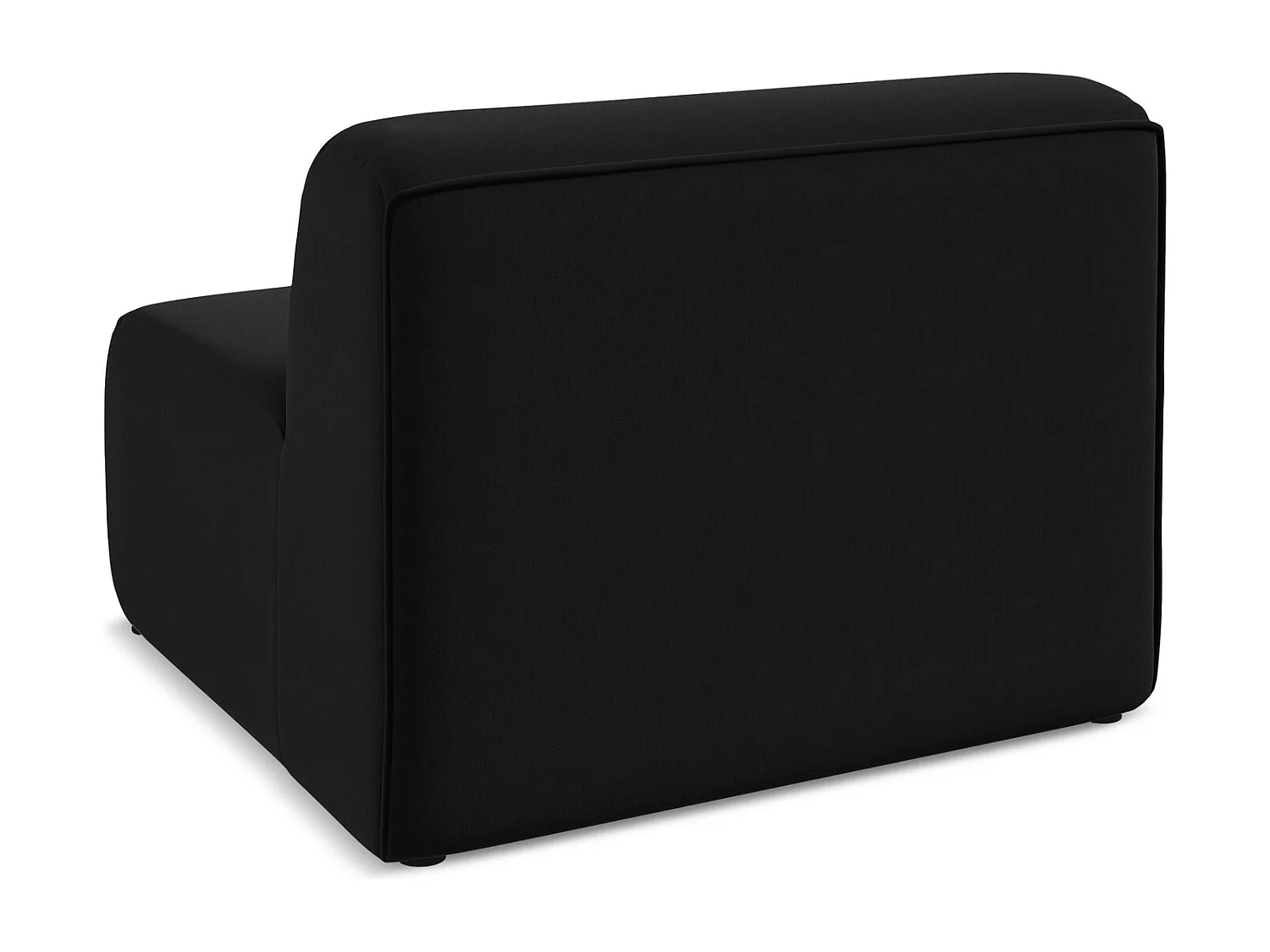 Fauteuil pour canapé modulable en velours - noir - EKAHI