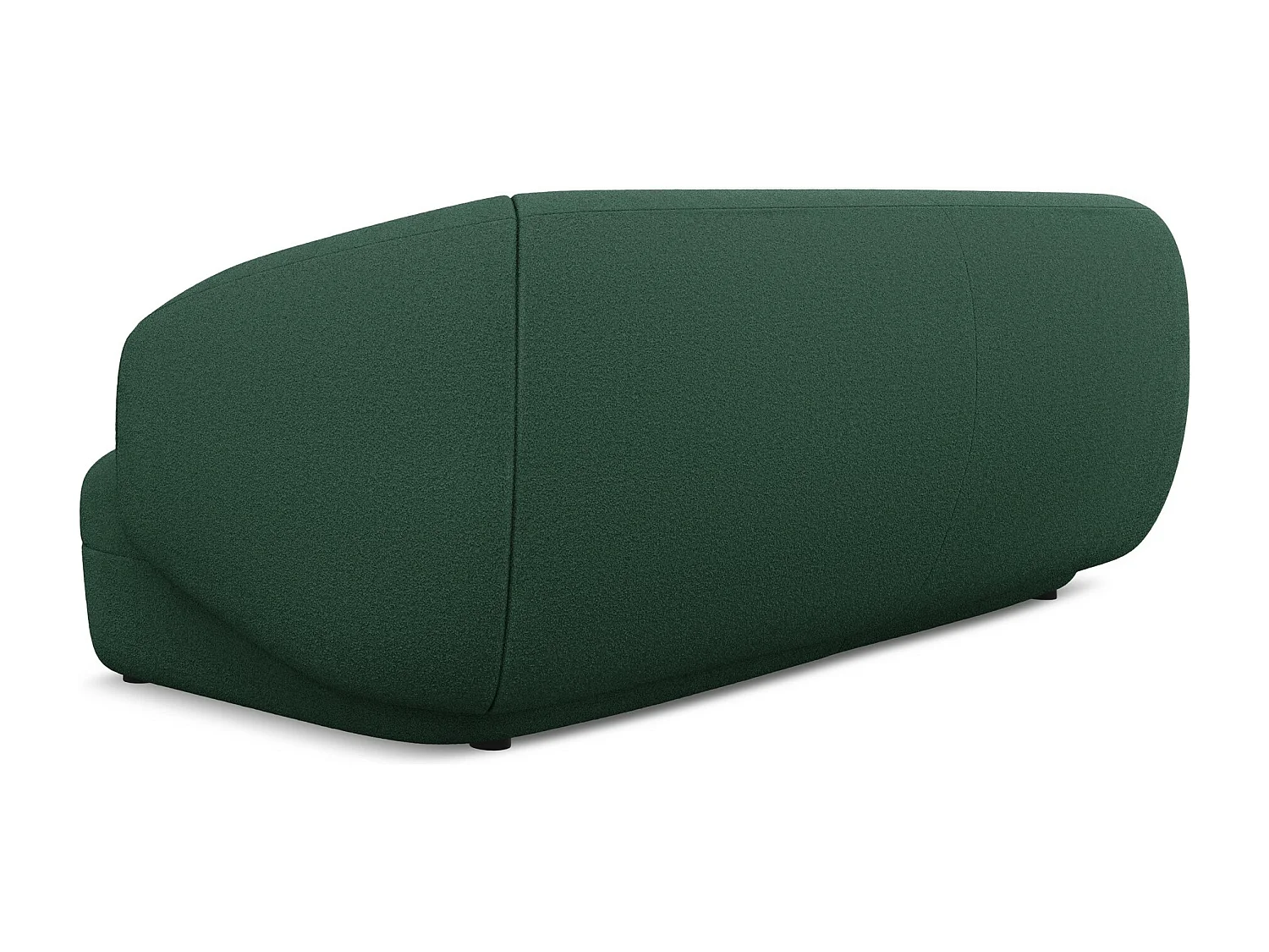 Canapé 3 places en tissu bouclette - bouteille verte - MOANA