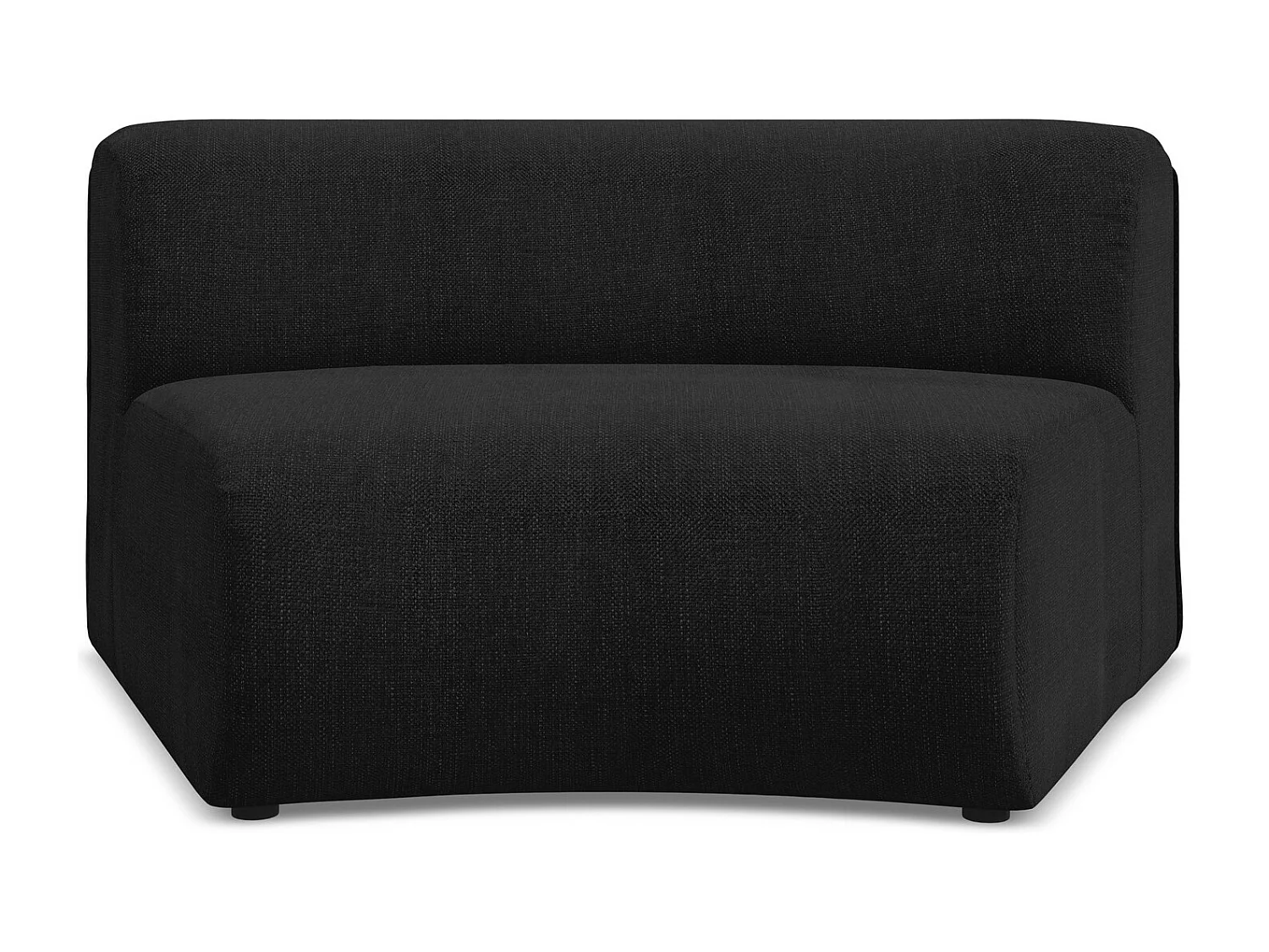 Fauteuil d'angle pour canapé modulable en tissu chenille - noir - EKAHI