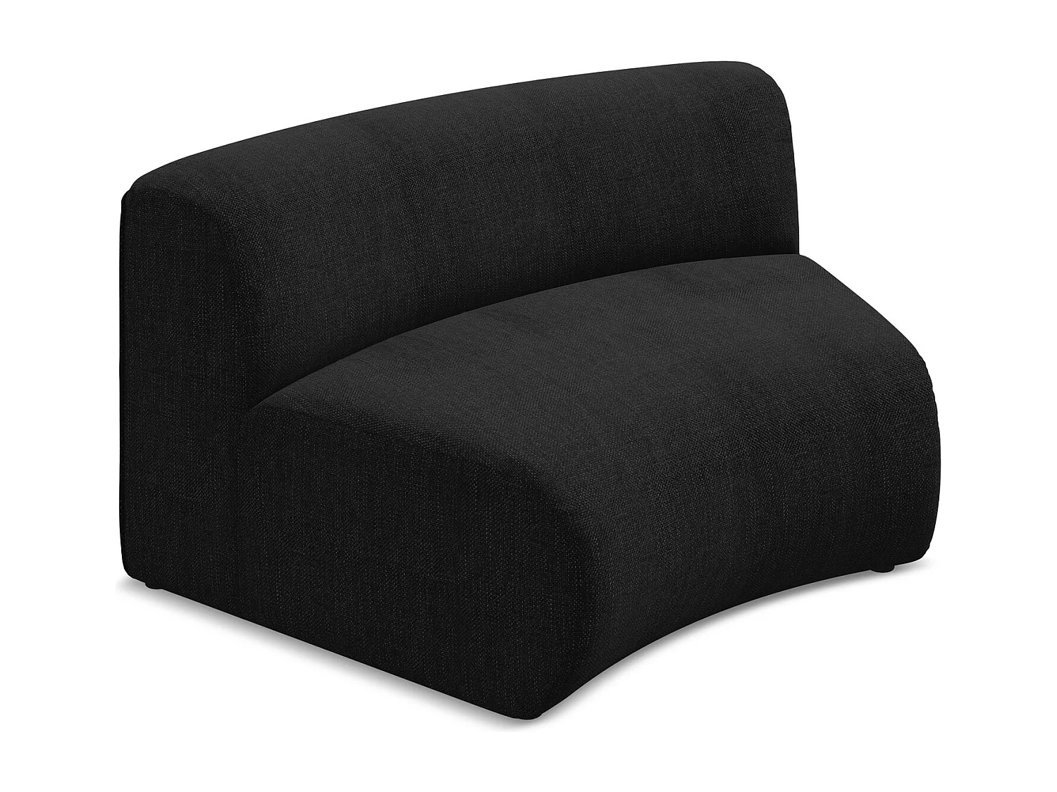 Fauteuil d'angle pour canapé modulable en tissu chenille - noir - EKAHI