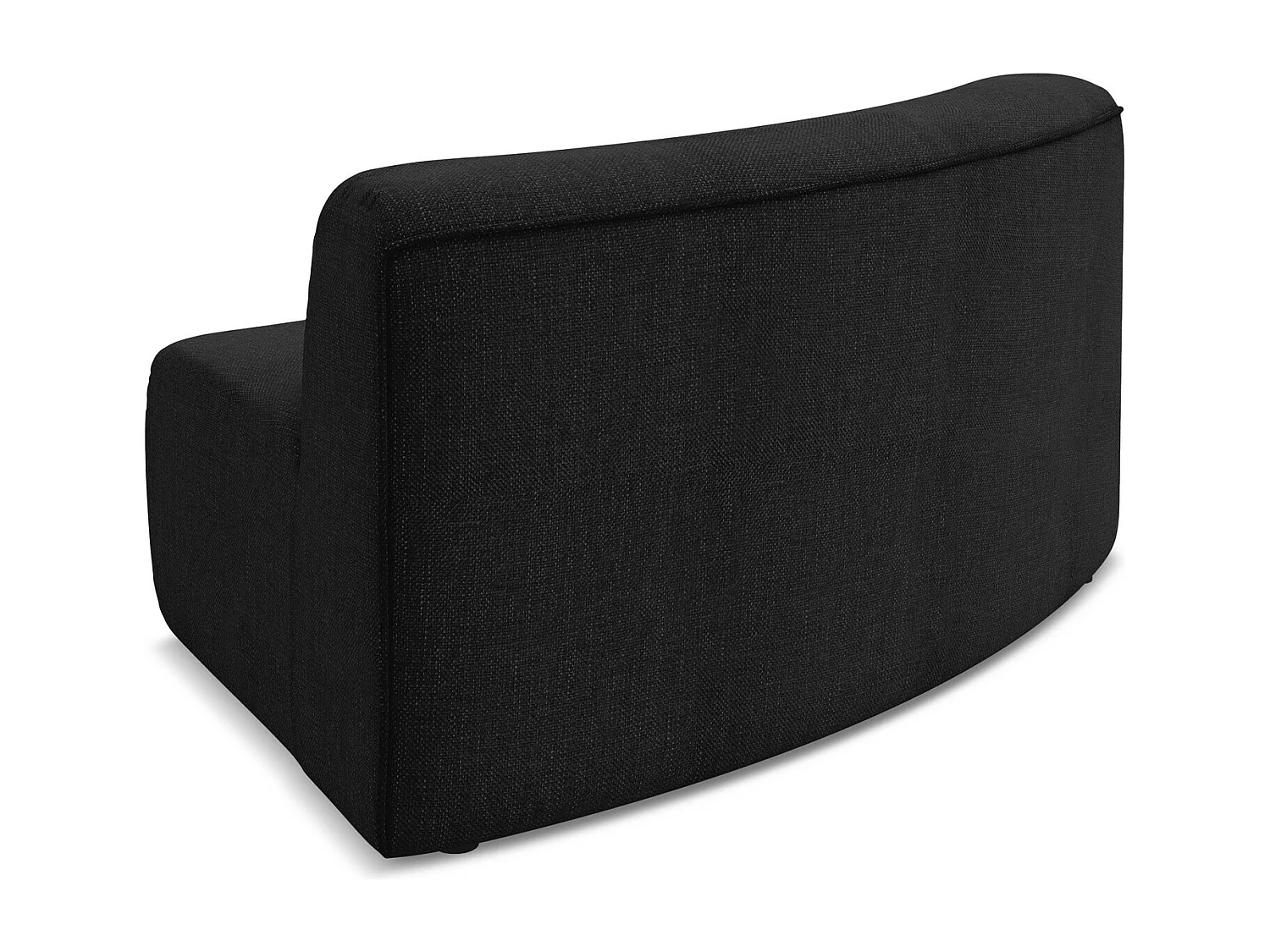 Fauteuil d'angle pour canapé modulable en tissu chenille - noir - EKAHI