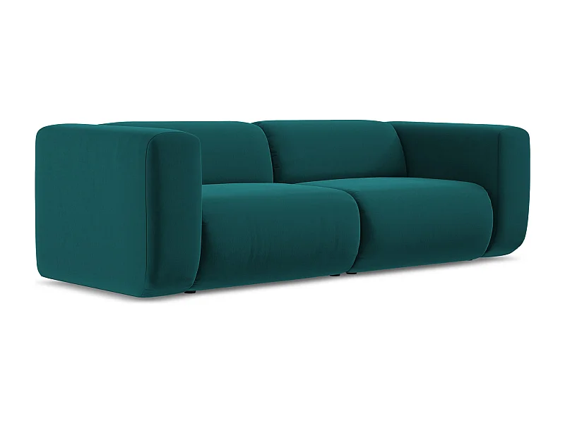 Modulares 3-Sitzer Sofa - - Samt - Marine - EKAHI