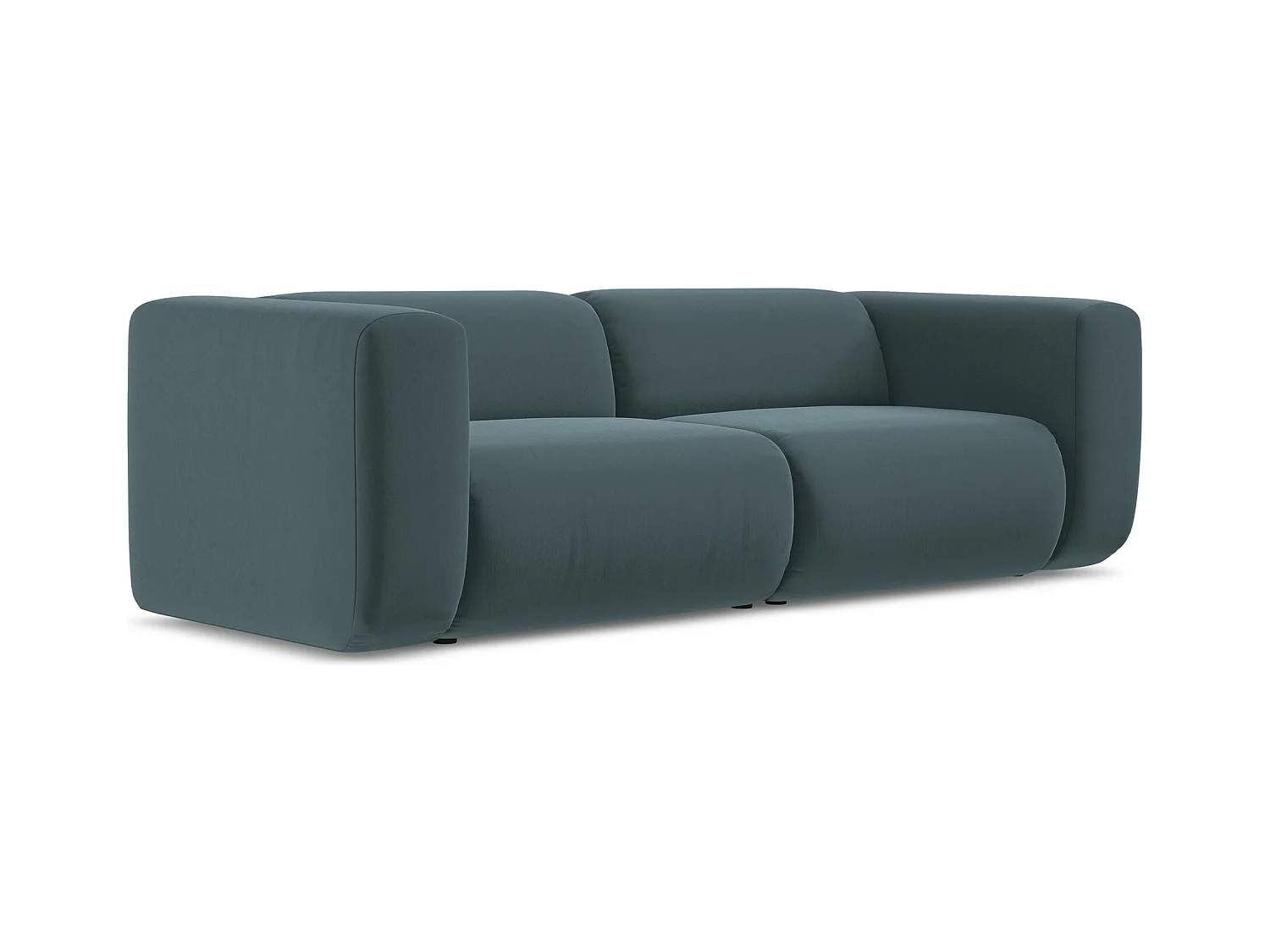 Modulares 3-Sitzer Sofa - - Samt - Marine - EKAHI