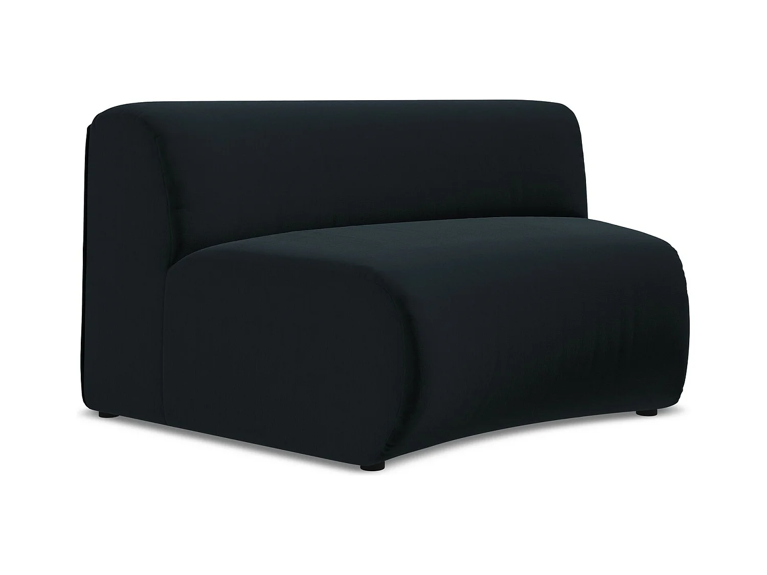 Fauteuil d'angle pour canapé modulable en velours - bleu royal - EKAHI