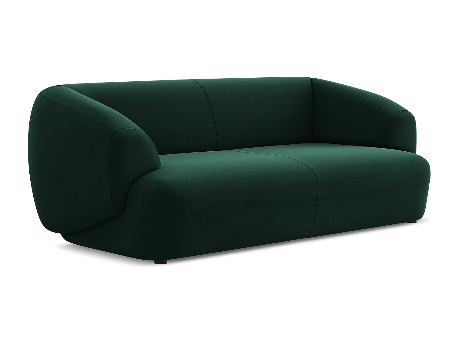 3-Sitzer Sofa - - Samt - Flaschengrün - MOANA