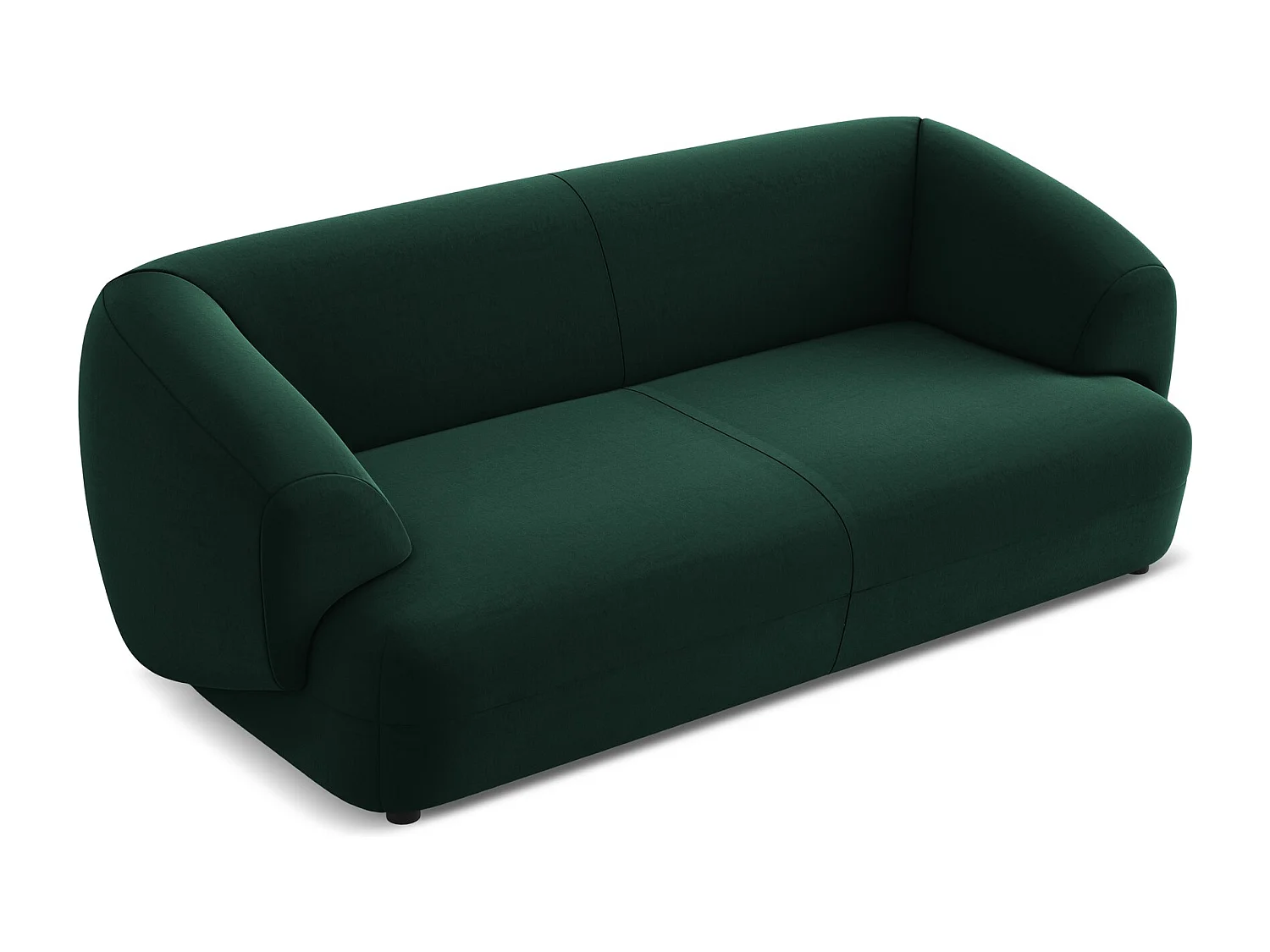 3-Sitzer Sofa - - Samt - Flaschengrün - MOANA