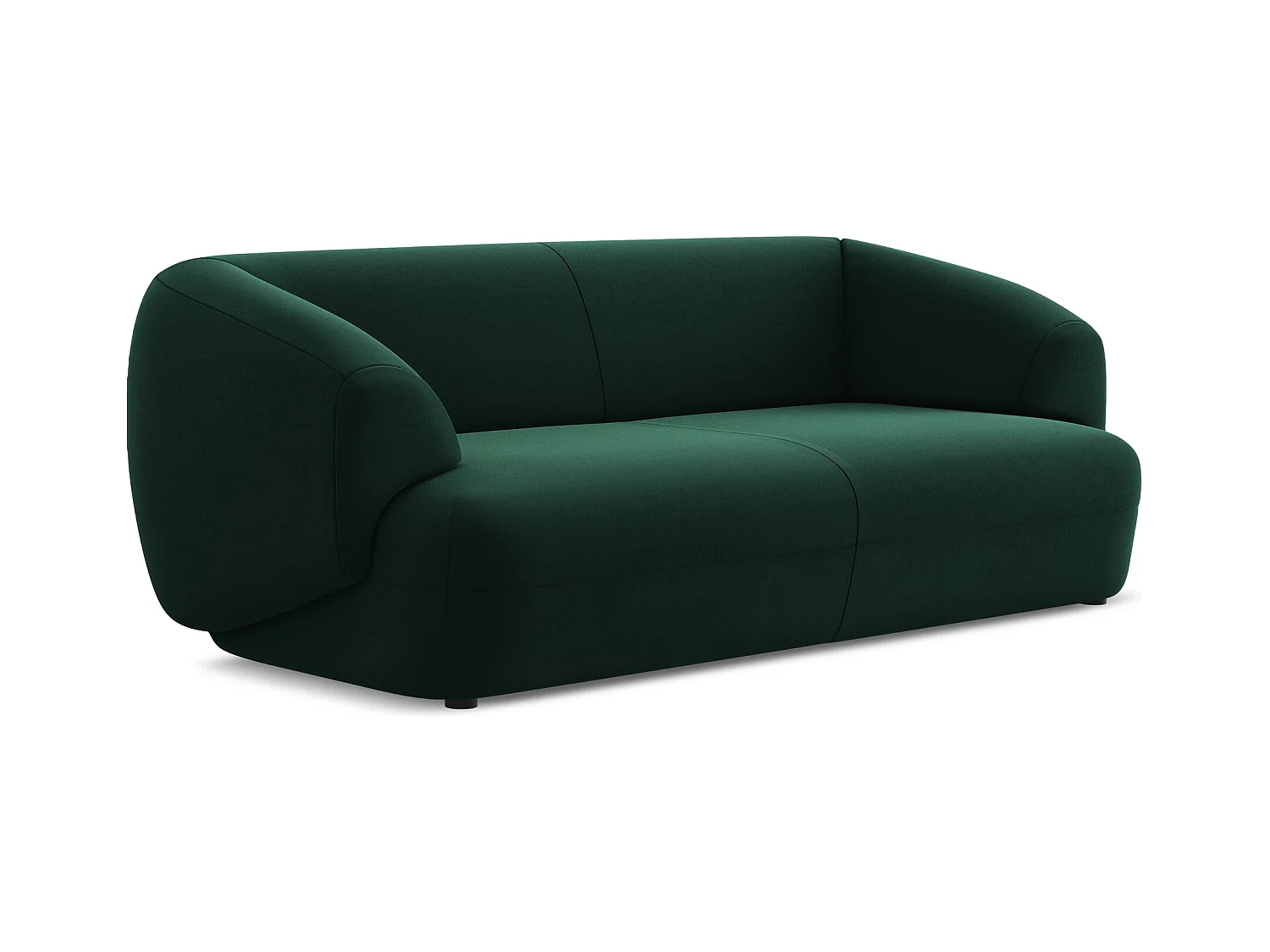 3-Sitzer Sofa - - Samt - Flaschengrün - MOANA