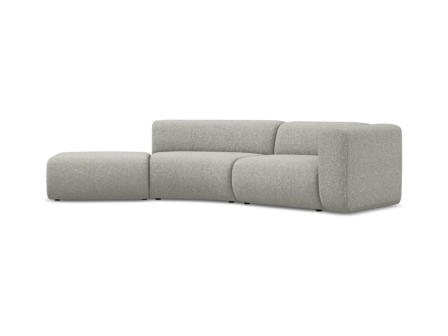 4-Sitzer Sofa Links - - Strukturstoff - Hellgrau - EKAHI