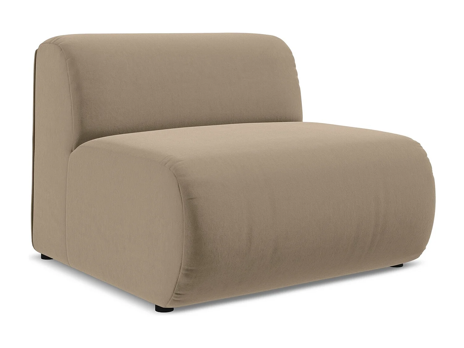 Modular - Mittelsofa - Samt - Hell beige - EKAHI