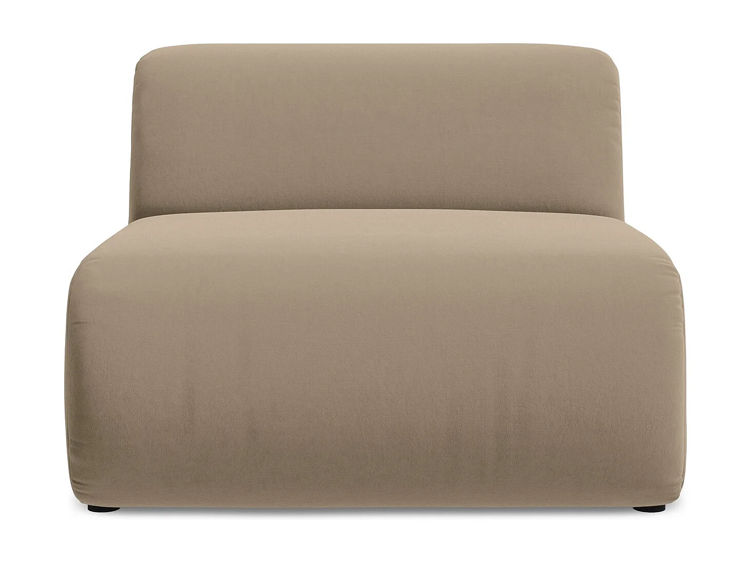 Modular - Mittelsofa - Samt - Hell beige - EKAHI