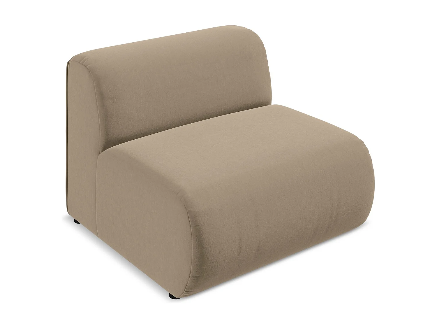 Modular - Mittelsofa - Samt - Hell beige - EKAHI