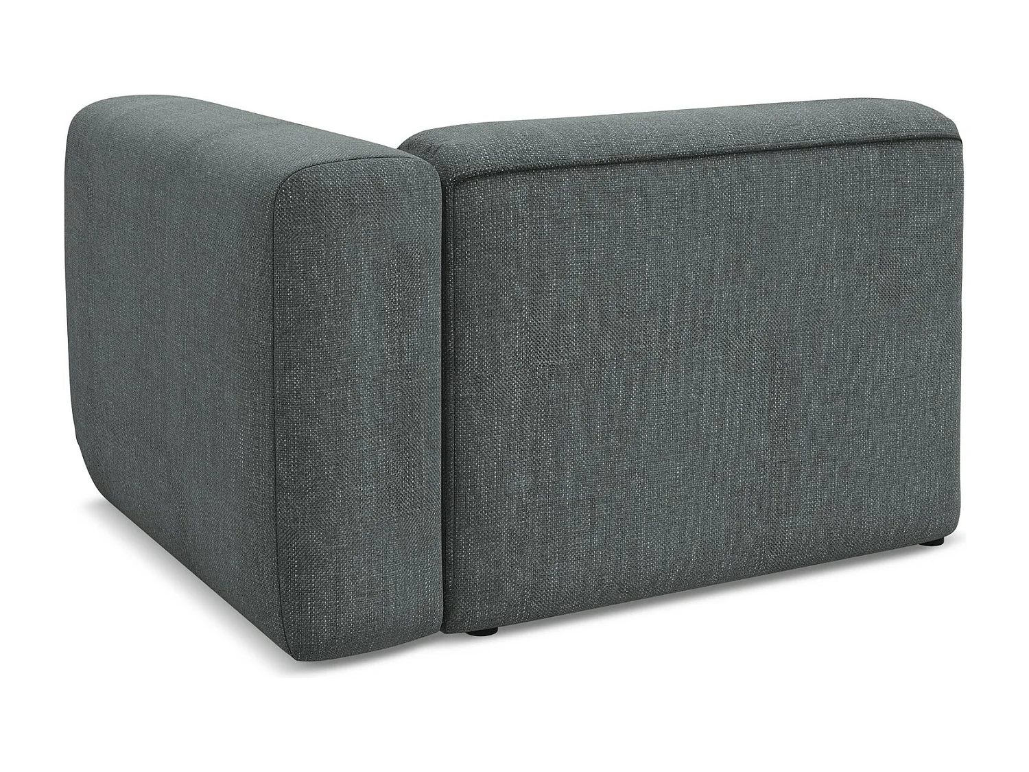 Module avec accoudoirs droit en tissu chenille - graphite - EKAHI