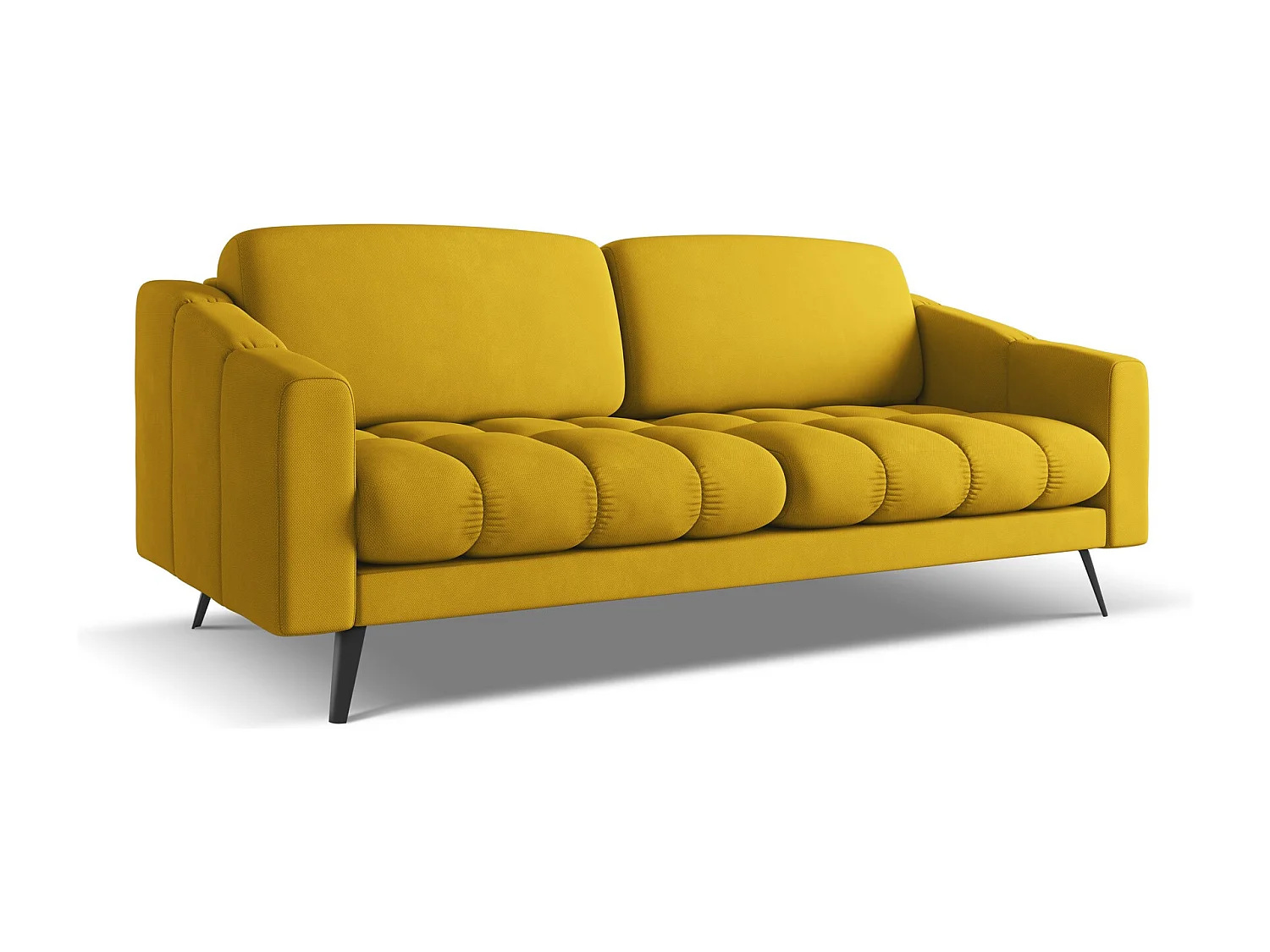 3-Sitzer Sofa - - Chenille - Senf - NALU