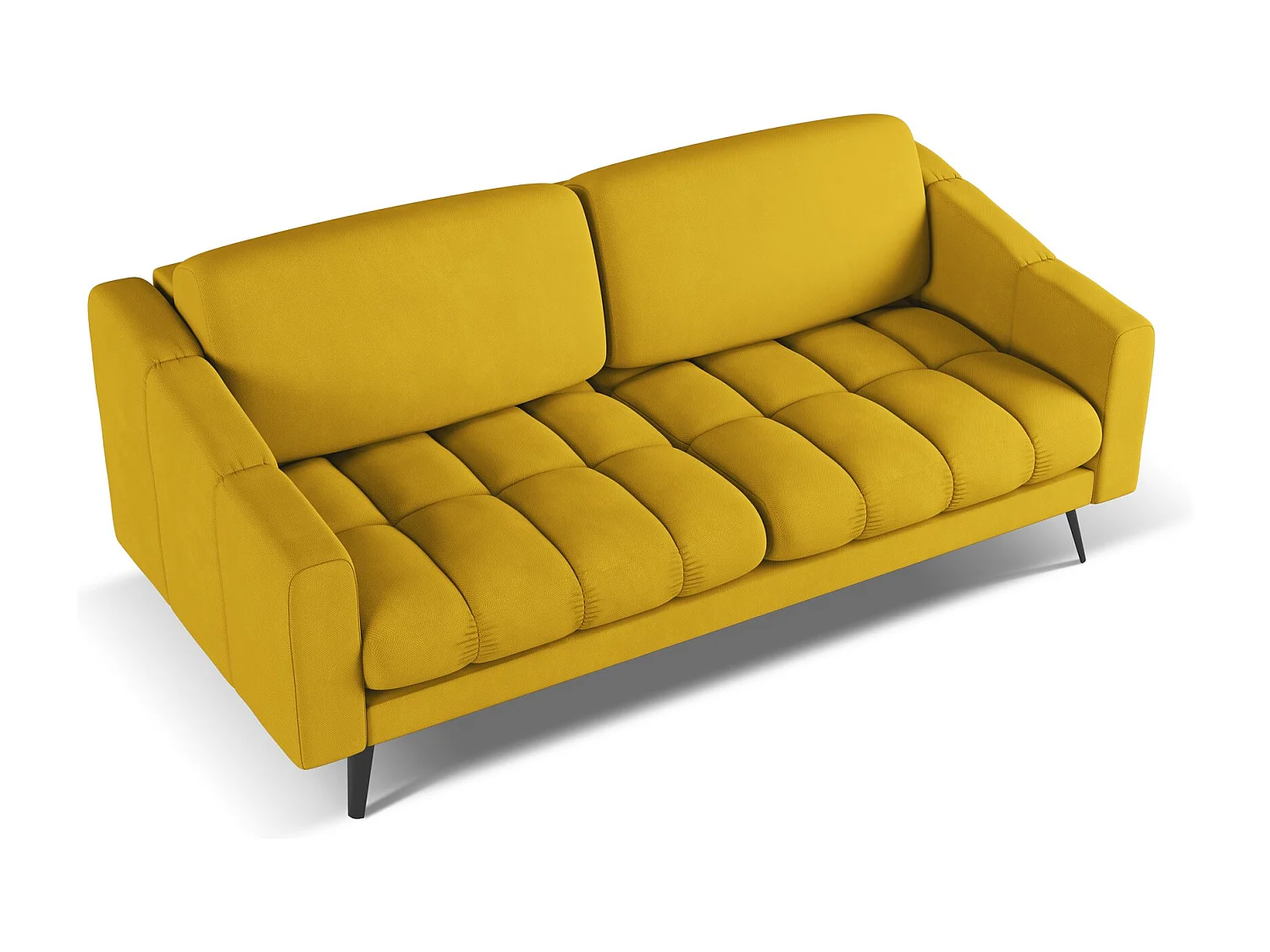 3-Sitzer Sofa - - Chenille - Senf - NALU