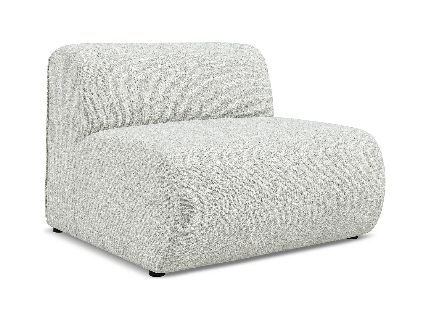 Fauteuil pour canapé modulable en tissu texturé - beige - EKAHI