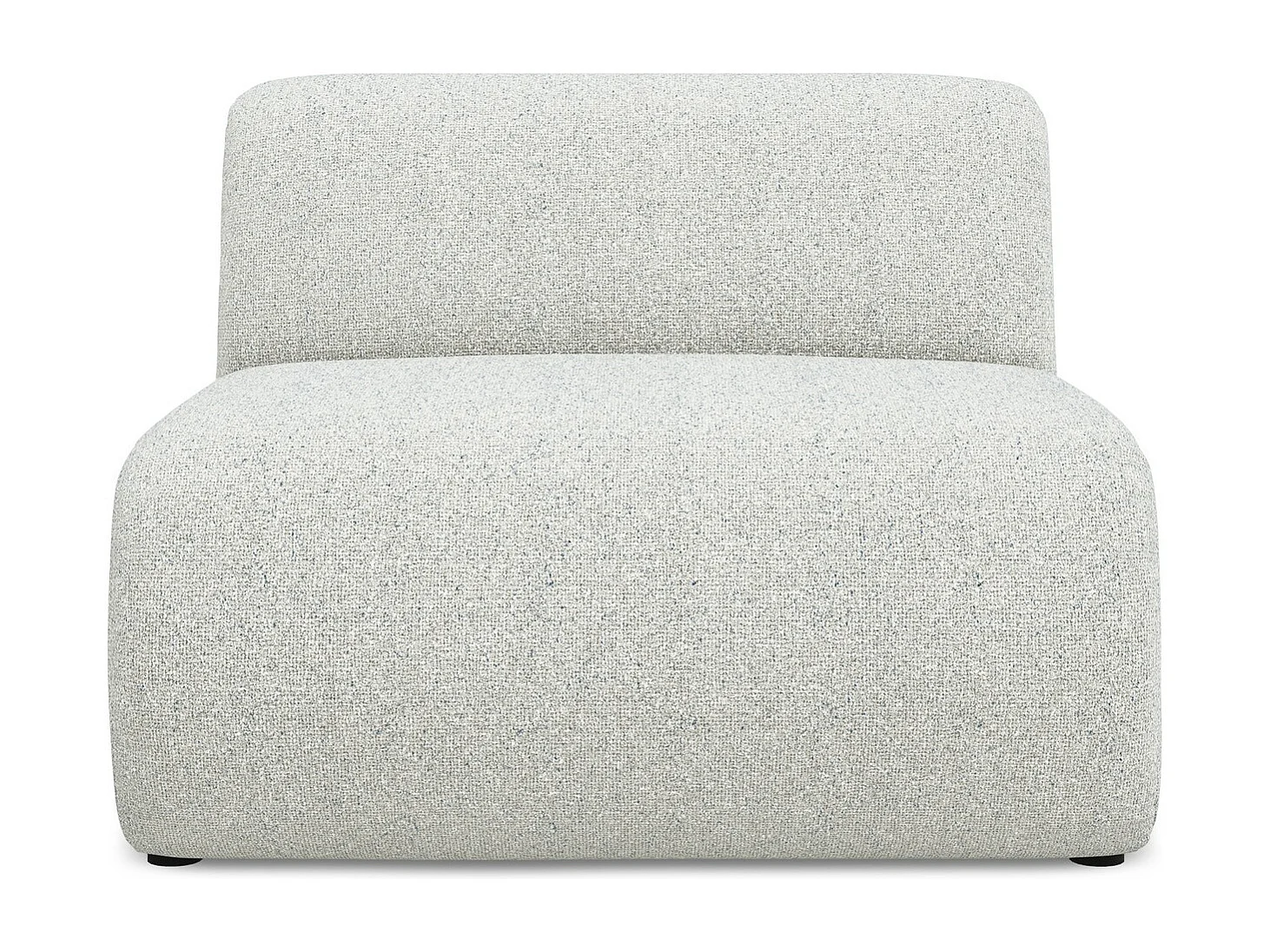 Módulo de sofá central em tecido texturizado bege - EKAHI