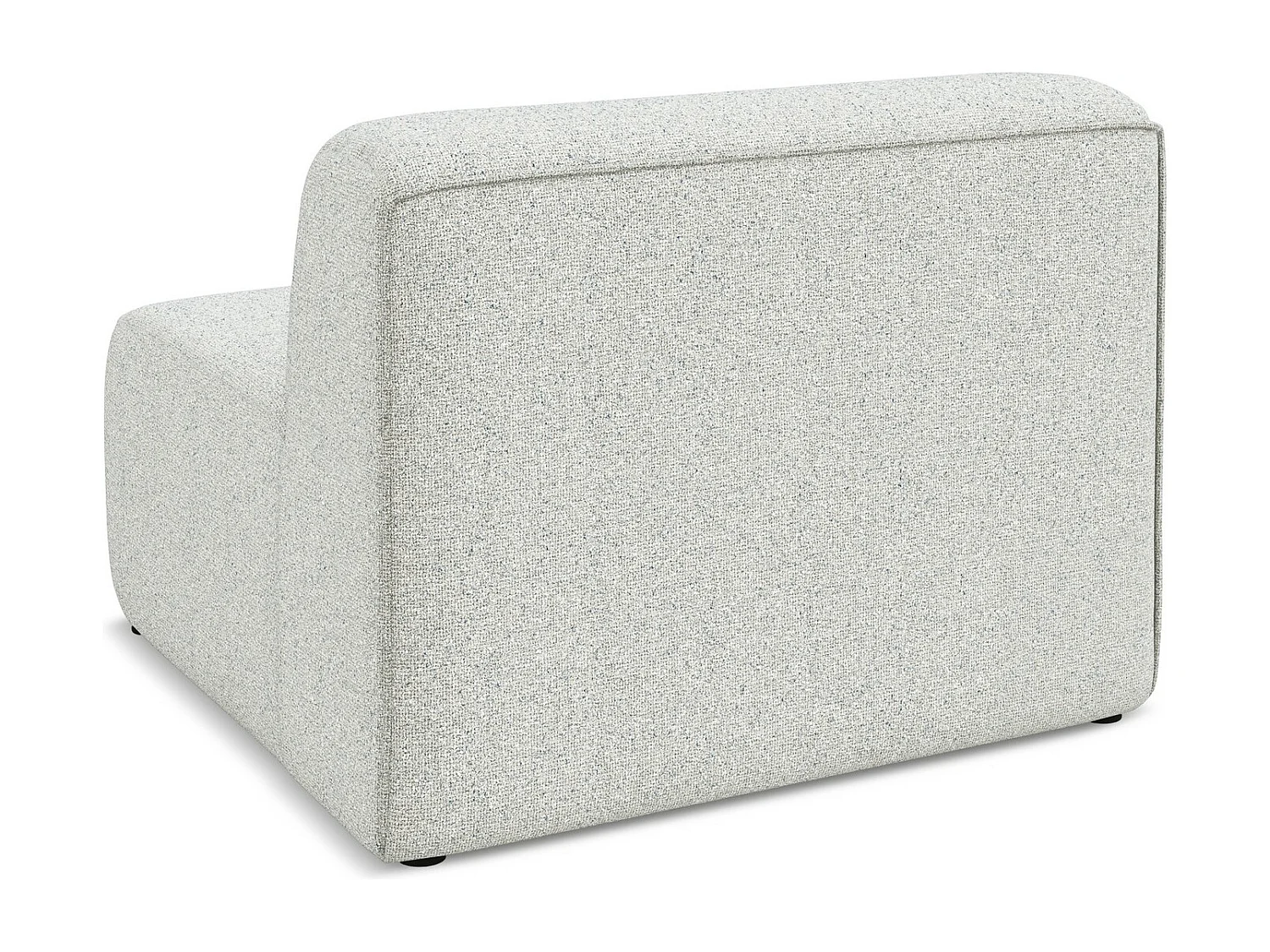 Módulo de sofá central em tecido texturizado bege - EKAHI