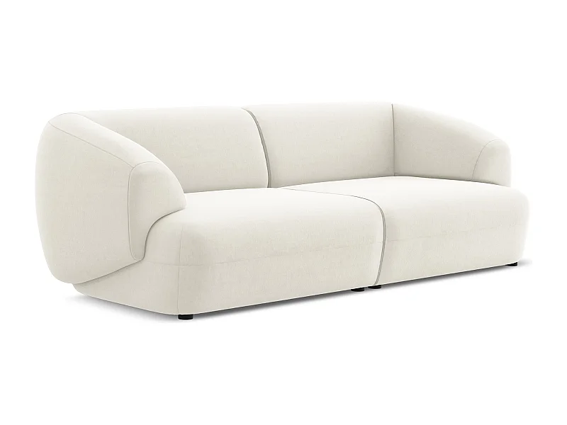 Modulares 4-Sitzer Sofa - - Samt - Hell beige - MOANA