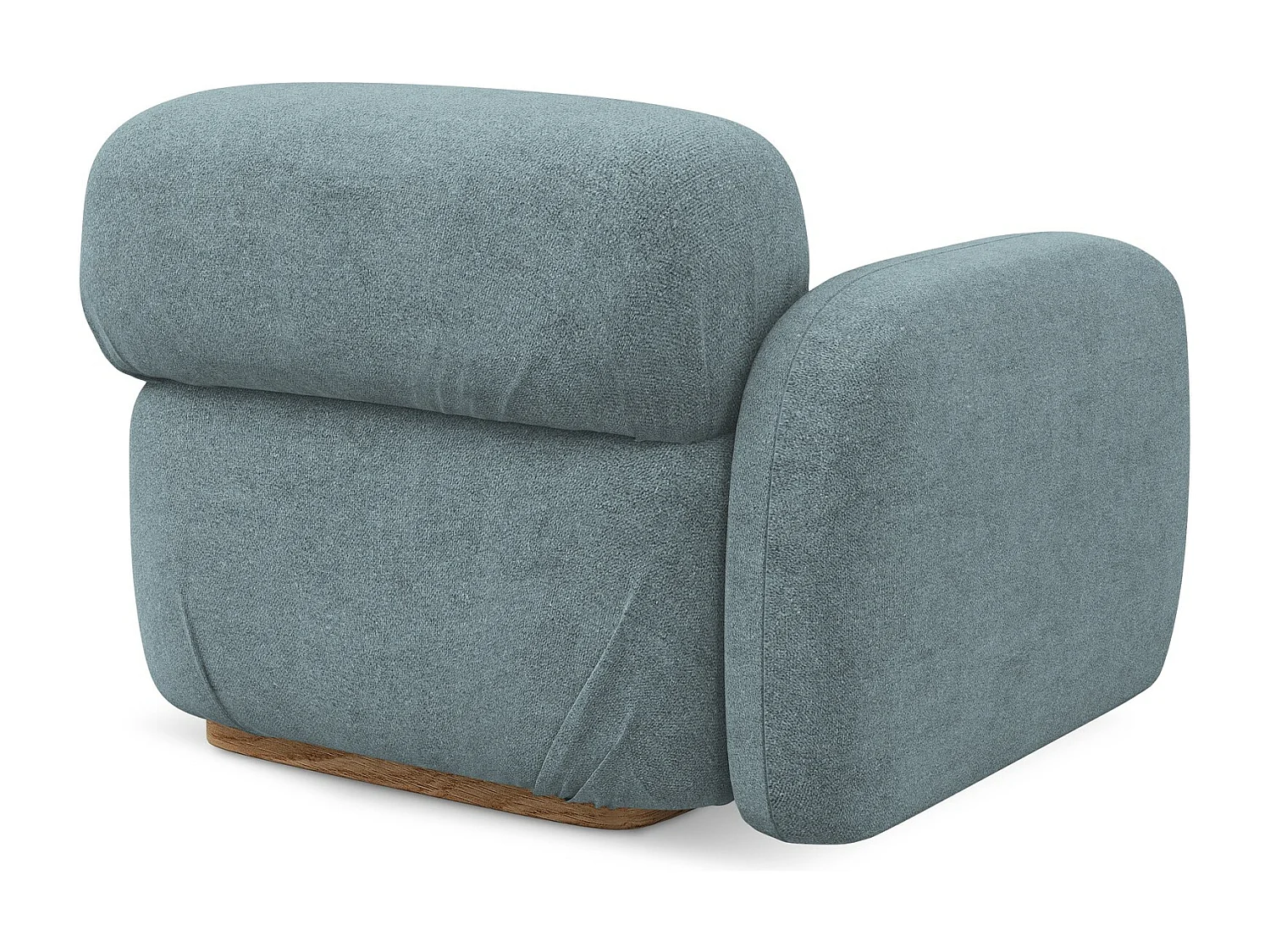 Bankmodule met armleuning links van jeans bouclé - AILANI