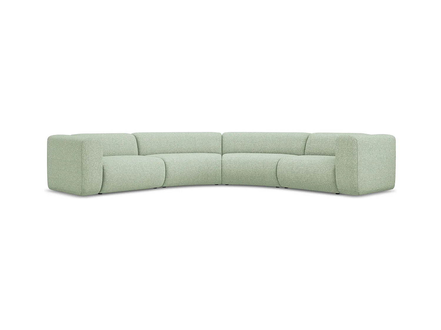 Modulares Ecksofa - - Strukturstoff - Hellgrün - EKAHI