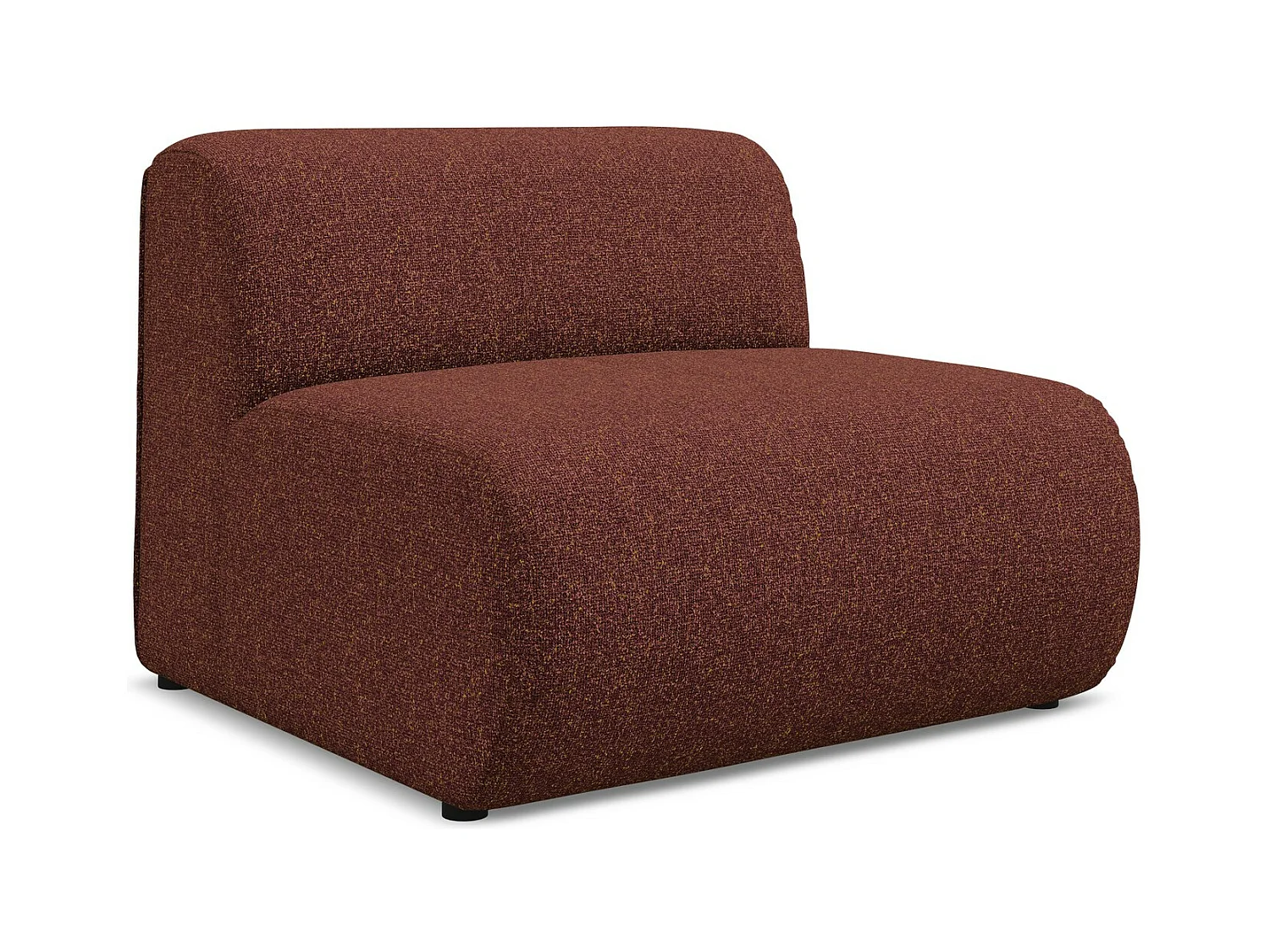 Fauteuil pour canapé modulable en tissu texturé - bourgogne - EKAHI