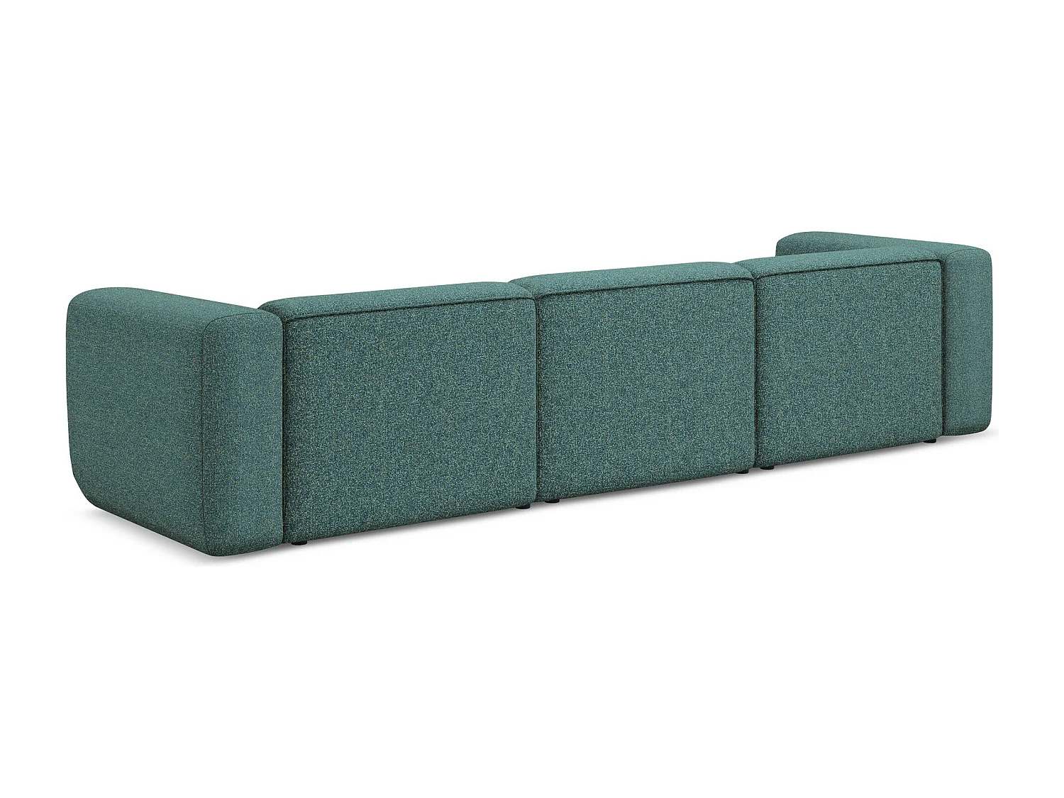 Canapé modulable 4 places en tissu texturé - marin - EKAHI