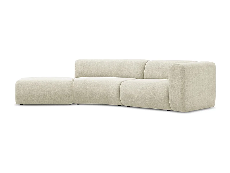 4-Sitzer Sofa Links - - Chenille - Beige - EKAHI