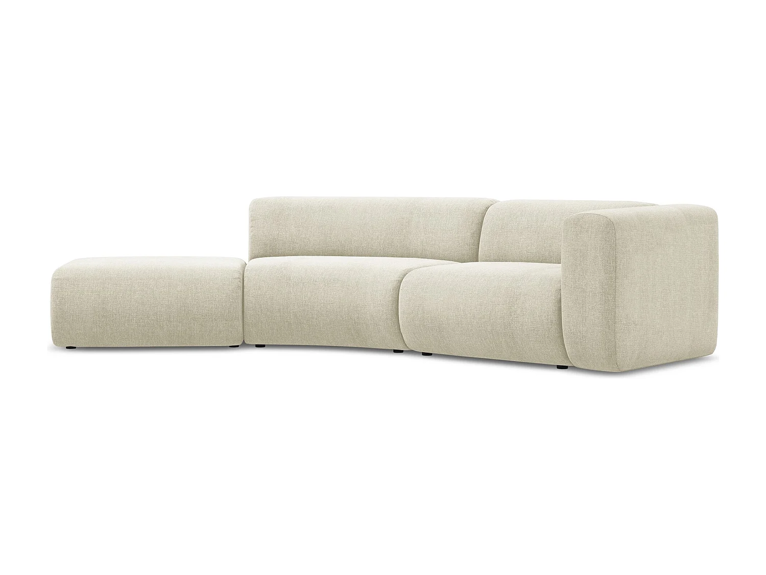 4-Sitzer Sofa Links - - Chenille - Beige - EKAHI